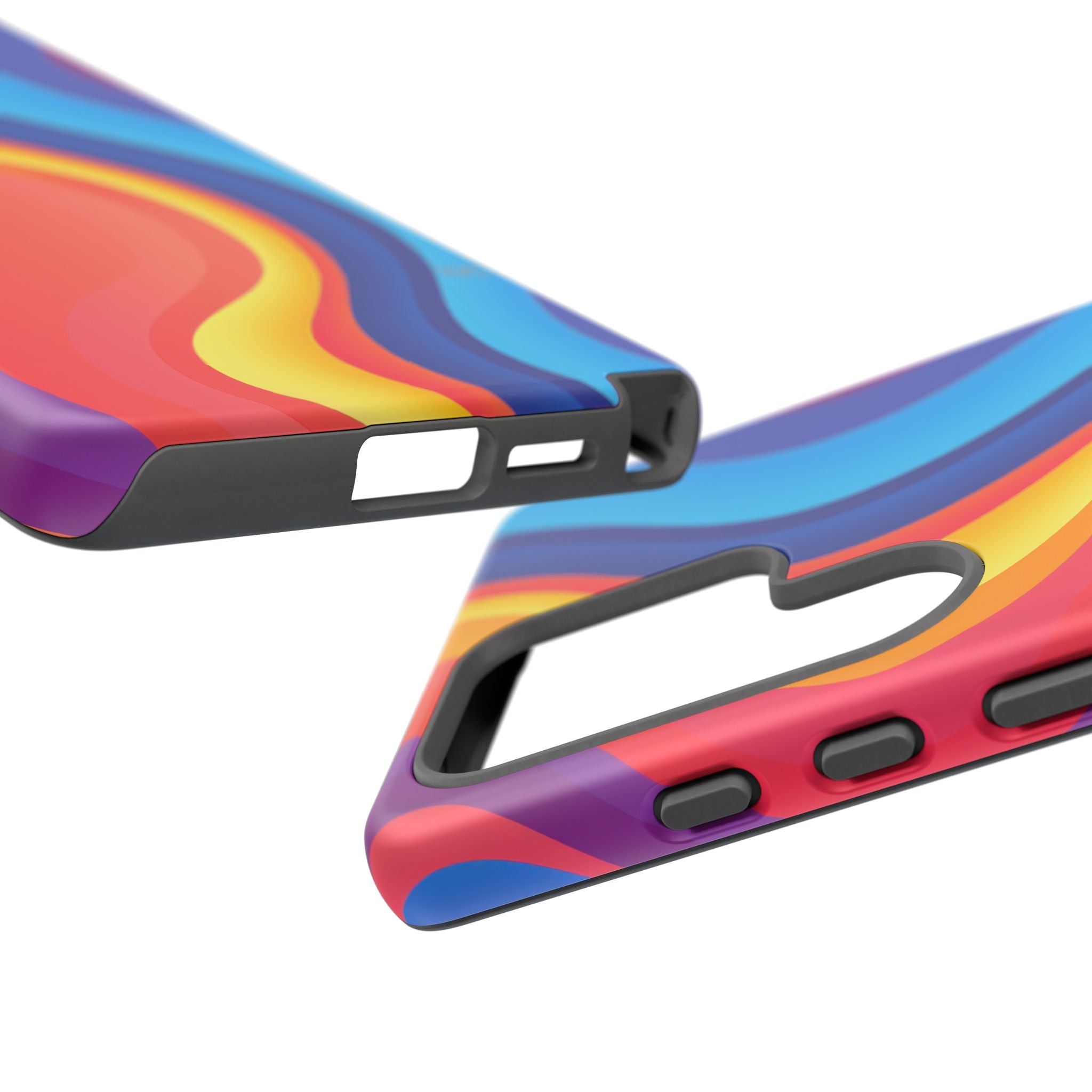 Colorful Wave Phone Case, Vibrant Phone Cover -Trendy Mobile
