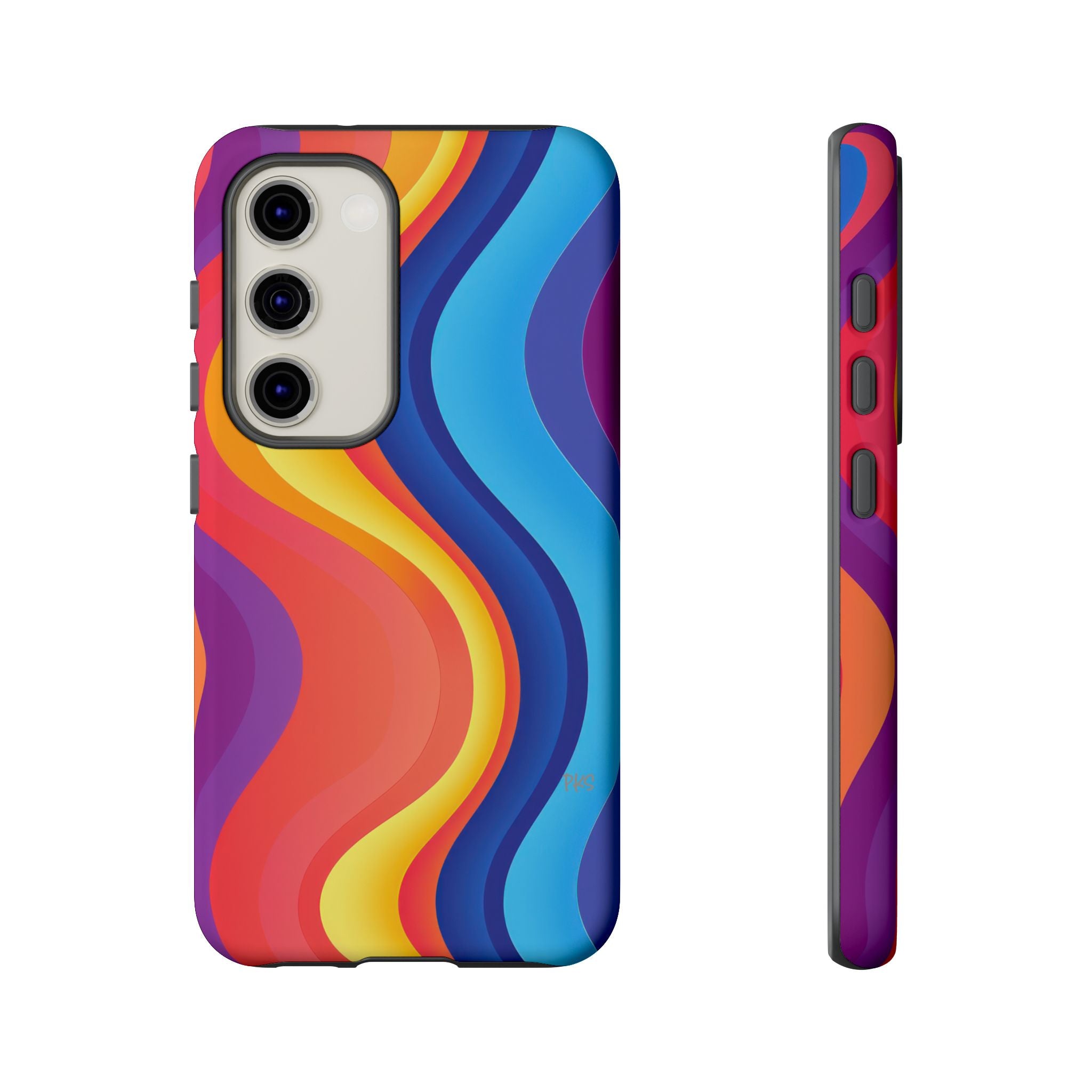 Colorful Wave Phone Case, Vibrant Phone Cover -Trendy Mobile