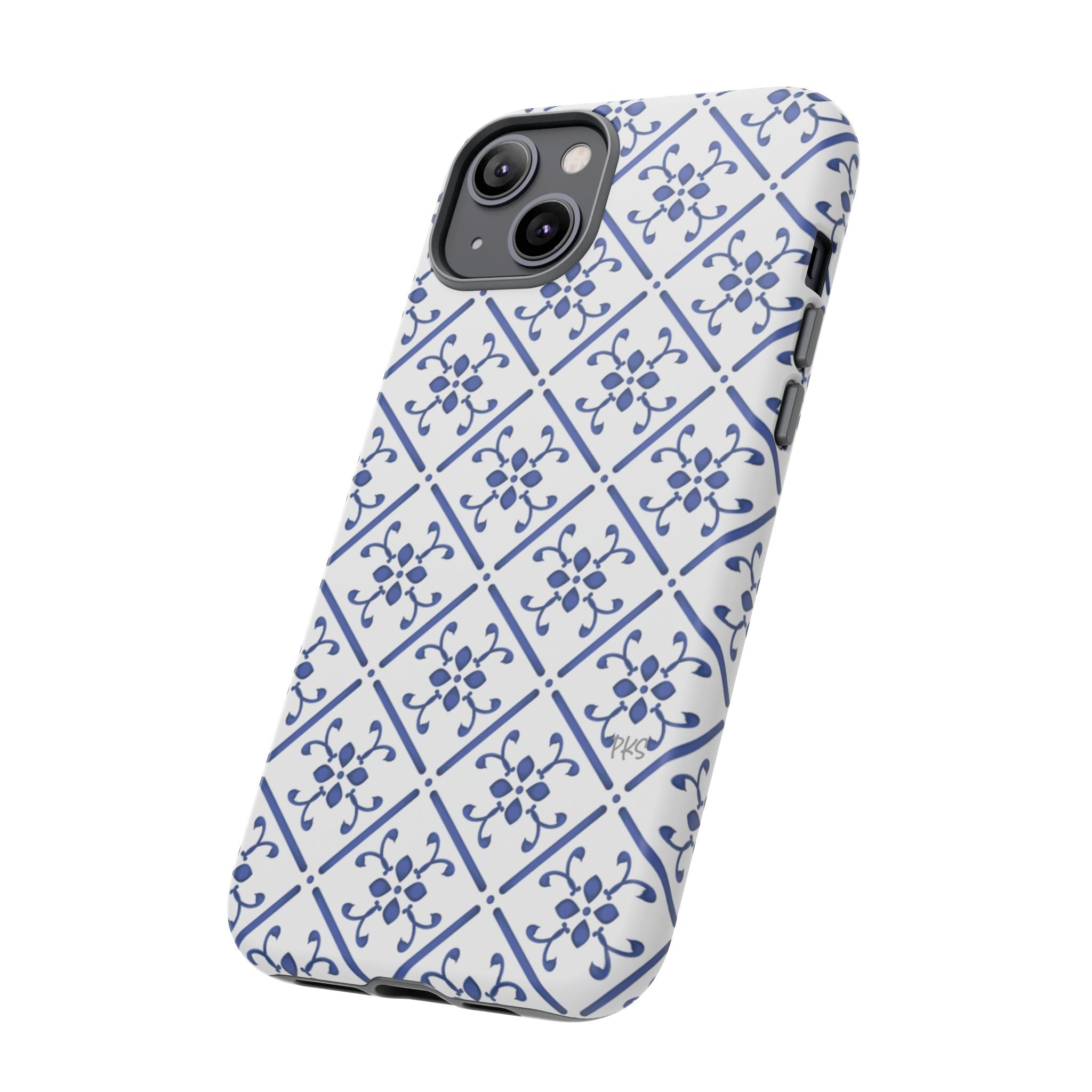 Mediterranean Blue Tile Tough Phone Case