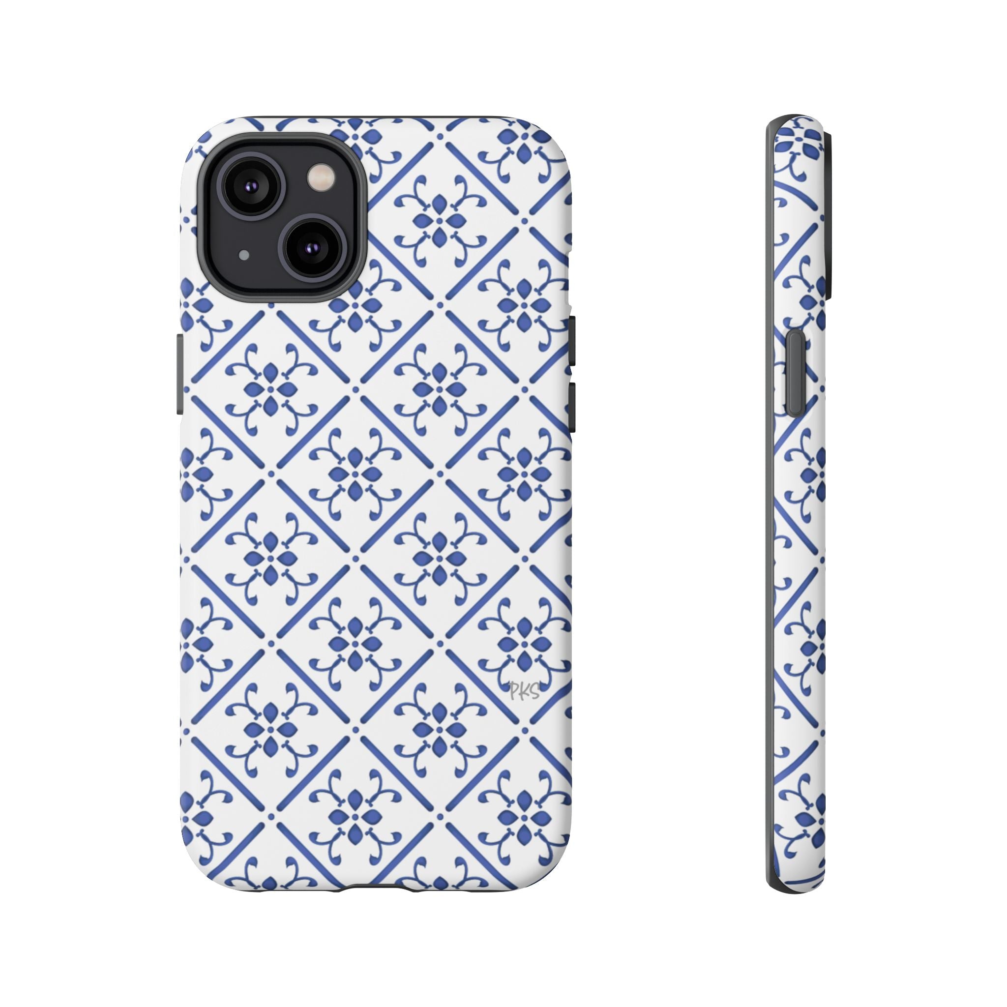 Mediterranean Blue Tile Tough Phone Case