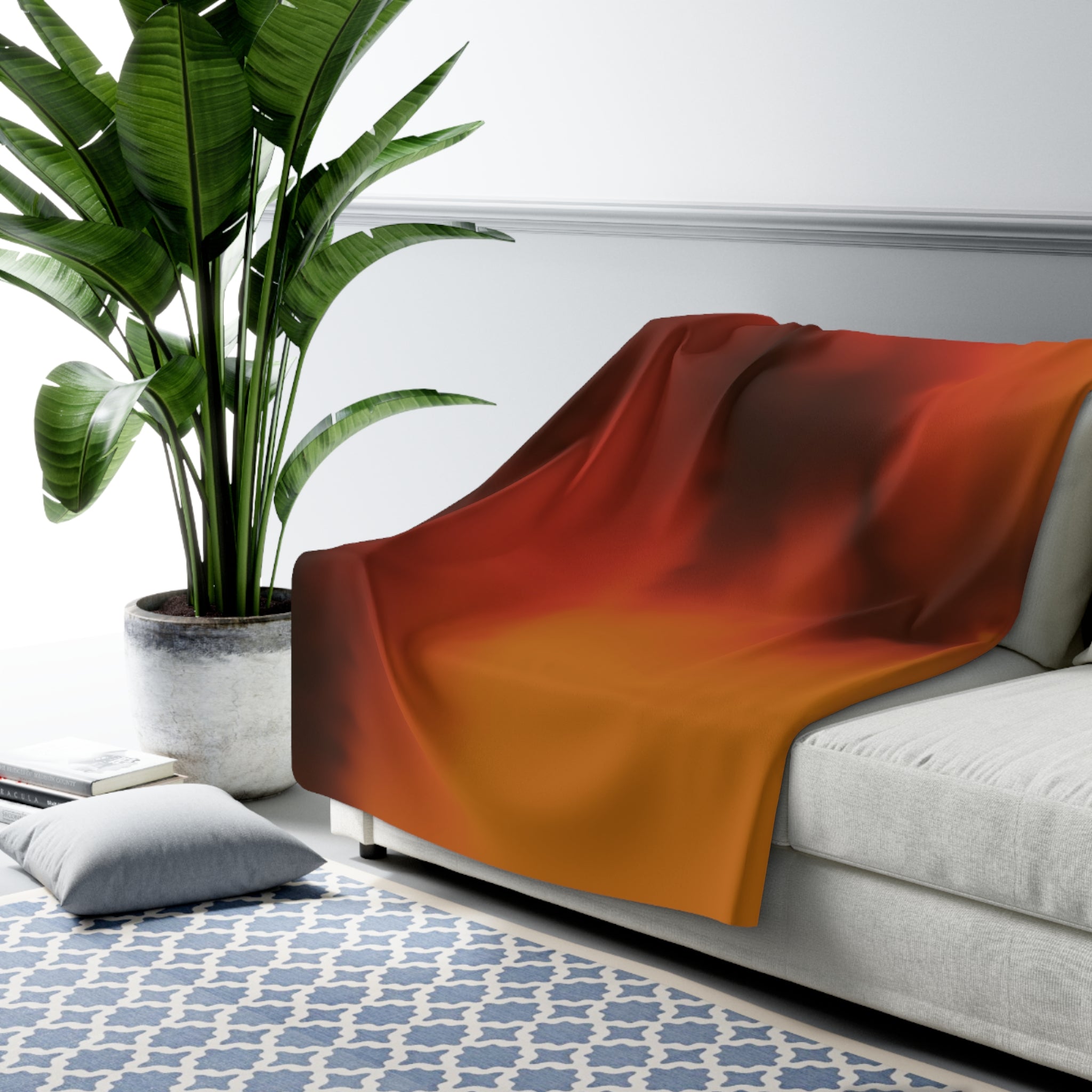 Autumn Fire Sherpa Fleece Blanket