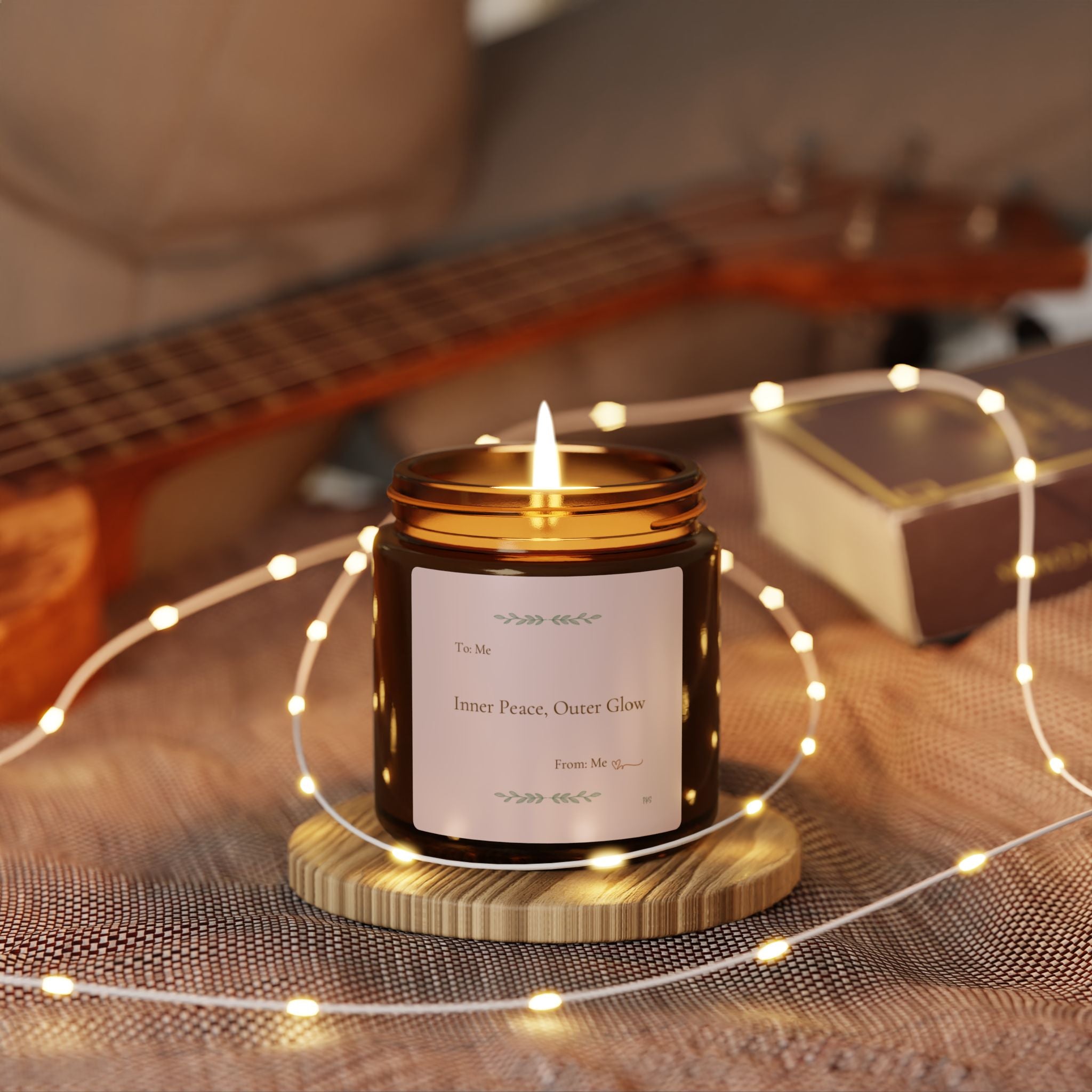Inner Peace Outer Glow Scented Soy Candle (Multi-Size, Amber Jar)