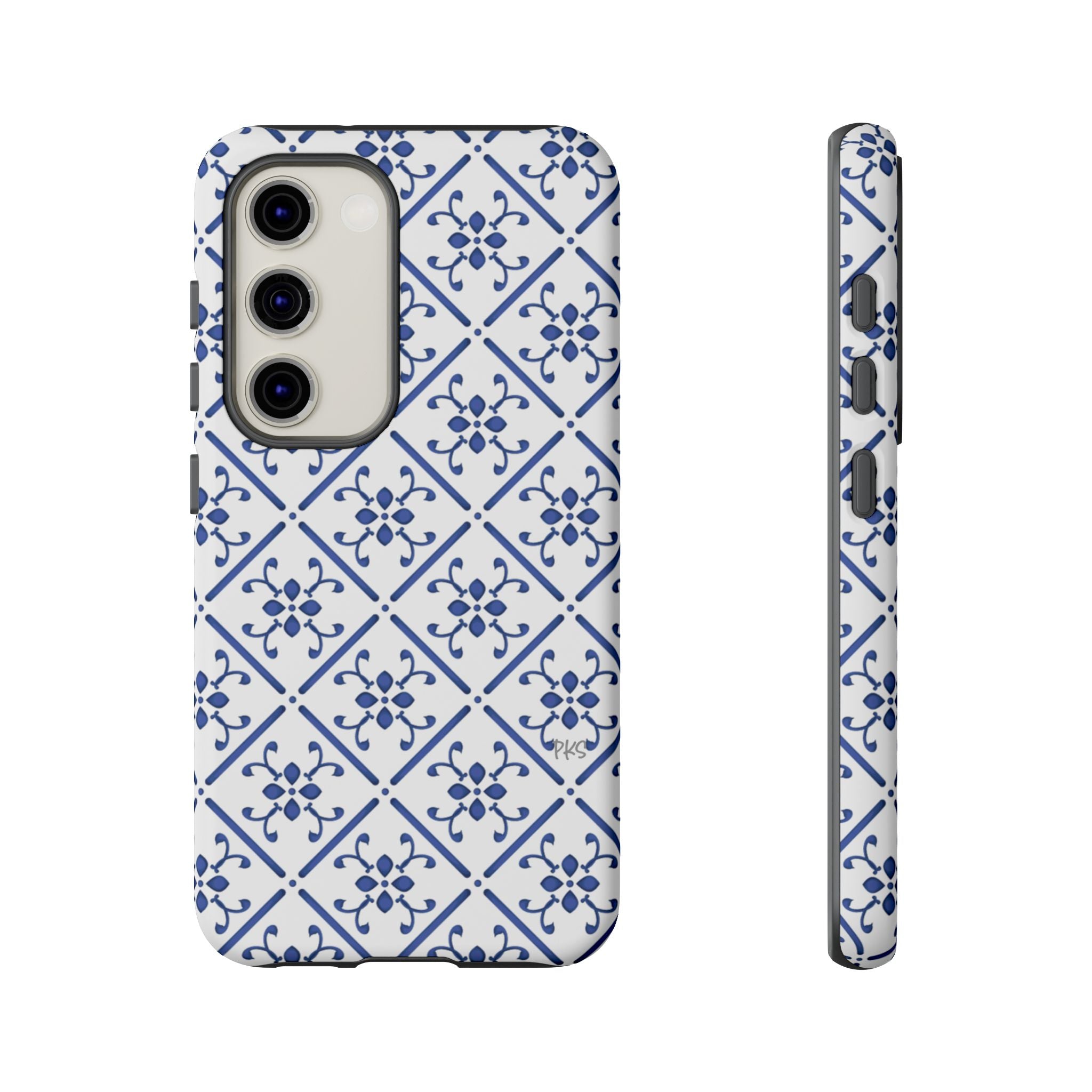 Mediterranean Blue Tile Tough Phone Case
