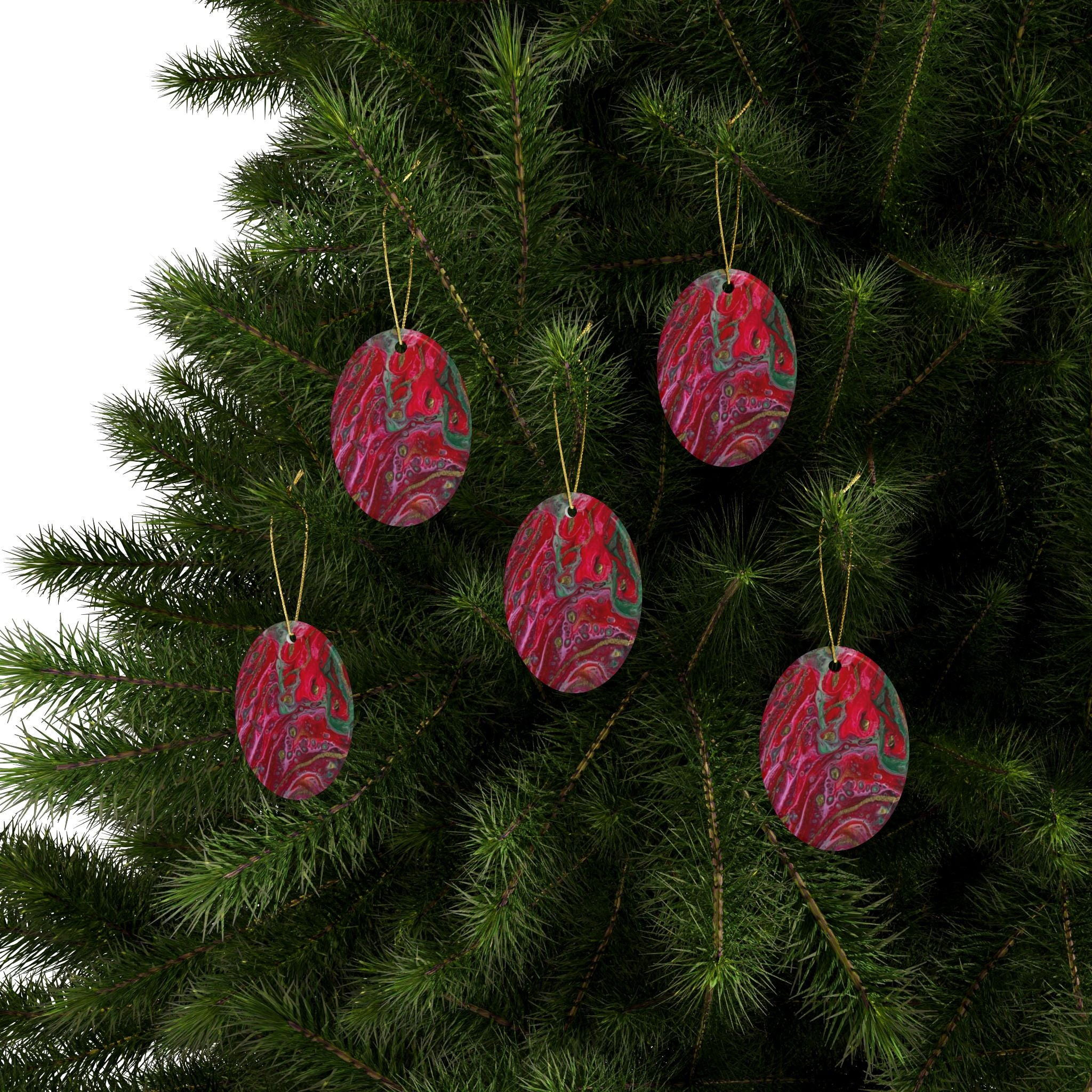 Scarlet Symphony by La Tour Collections for PKS Ceramic Ornaments (1pcs, 5pcs, 10pcs, 20pcs)