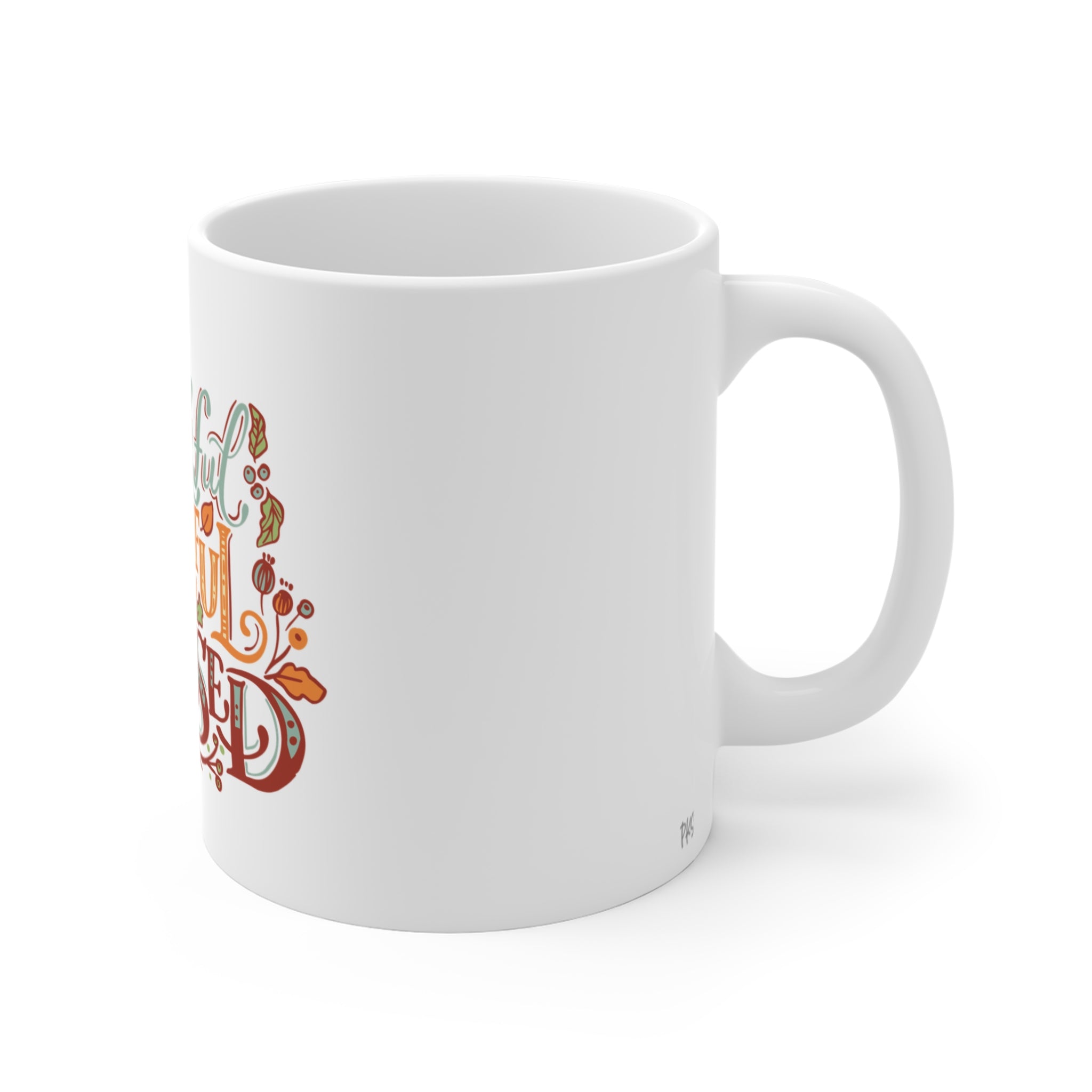 Thankful Grateful Blessed Cozy Mug
