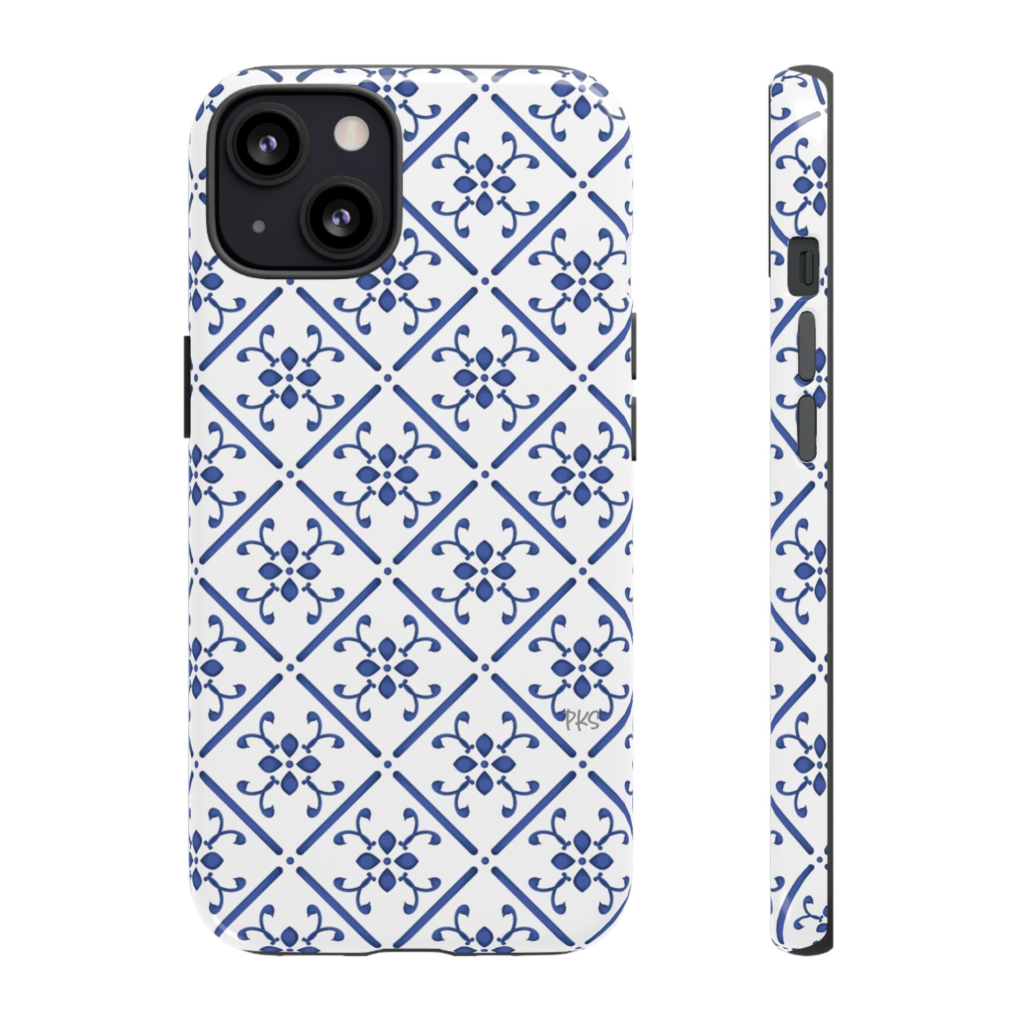 Mediterranean Blue Tile Tough Phone Case