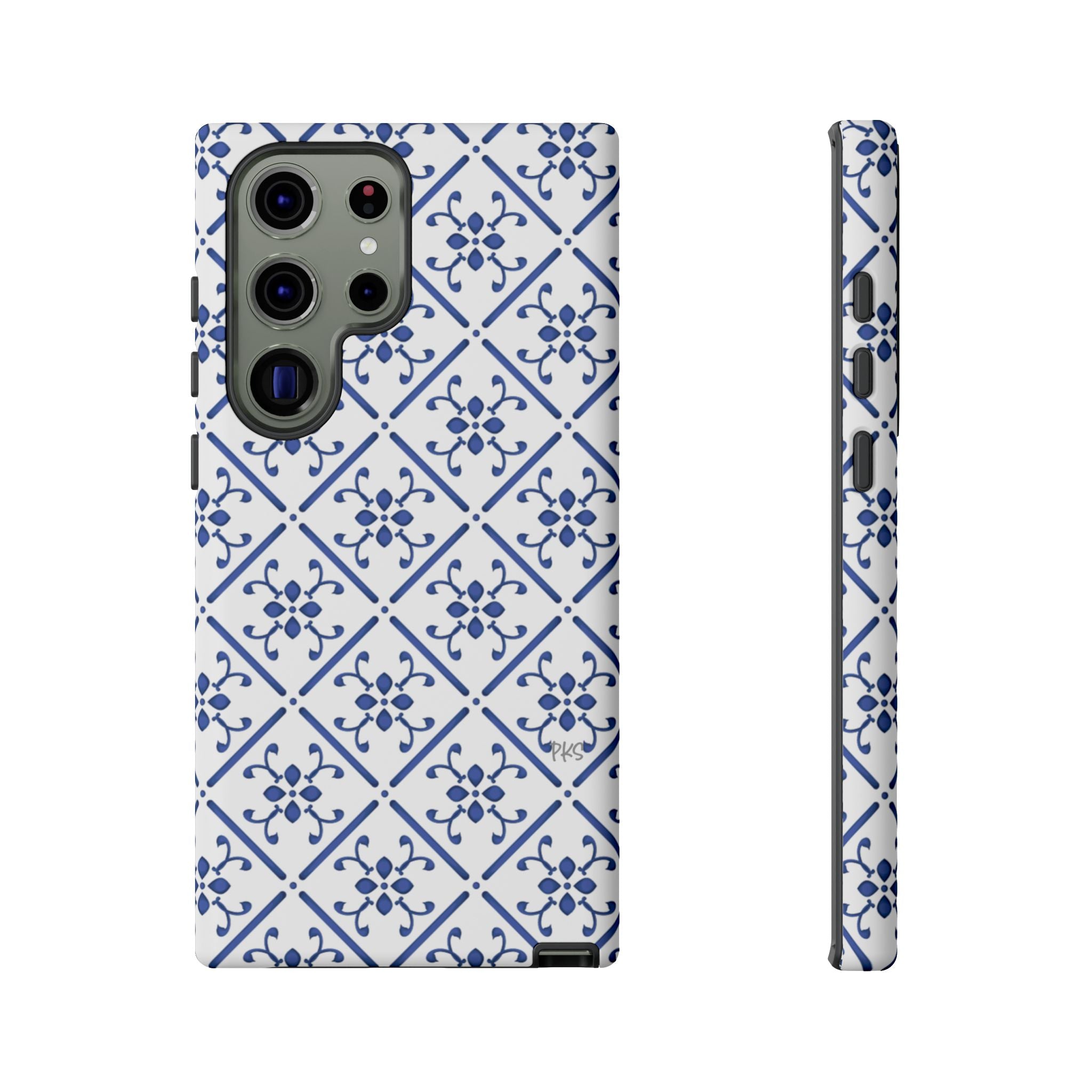 Mediterranean Blue Tile Tough Phone Case