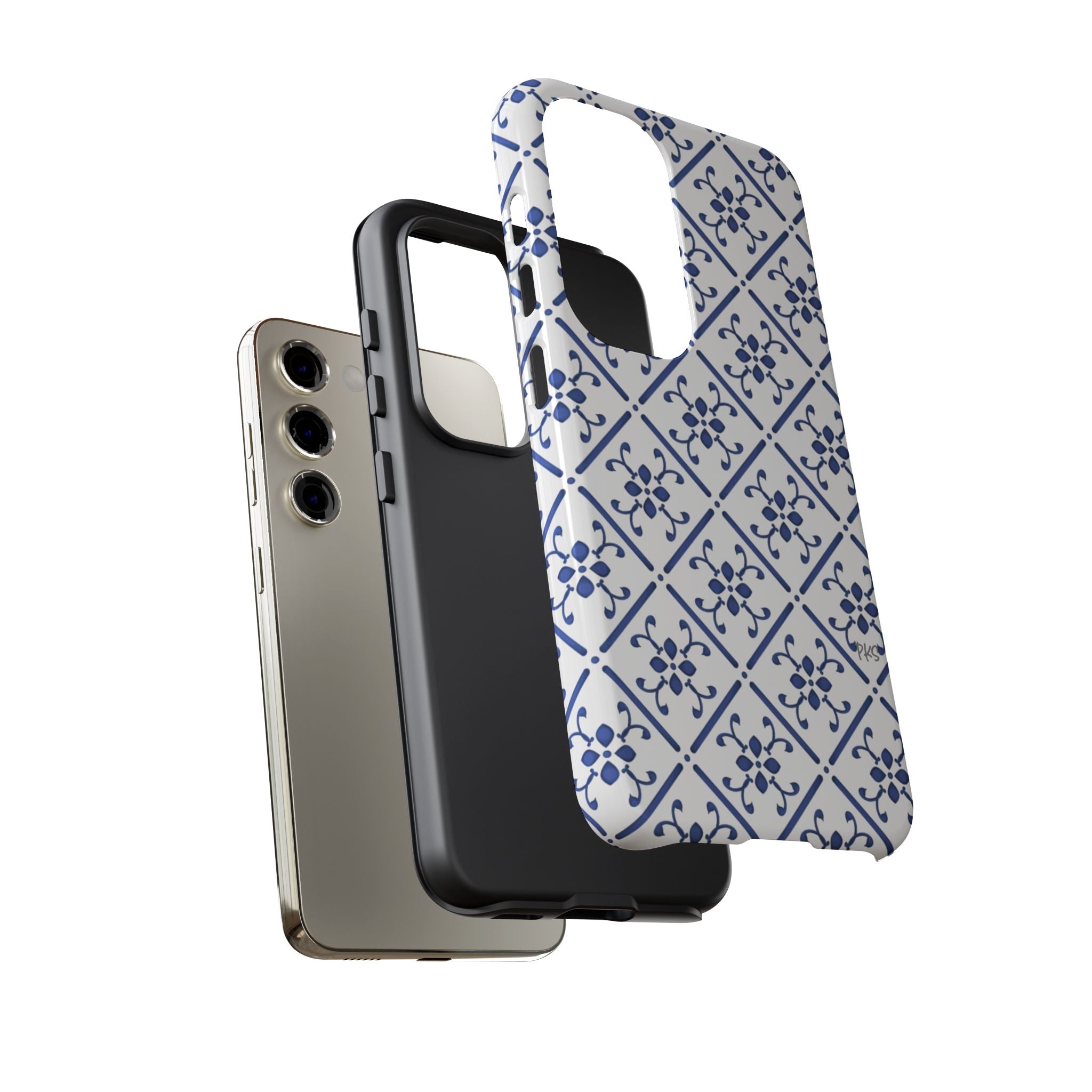 Mediterranean Blue Tile Tough Phone Case