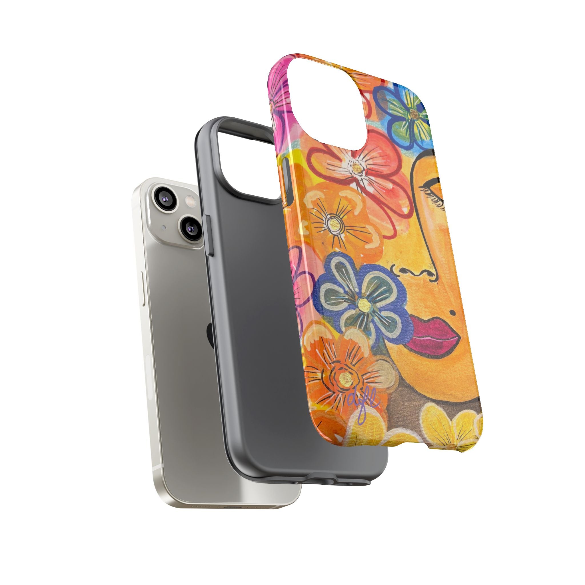 La Tour Collections Presents Allegrah - A Colorful Floral Tough Phone Case - The ULTIMATE Protection for your Phone