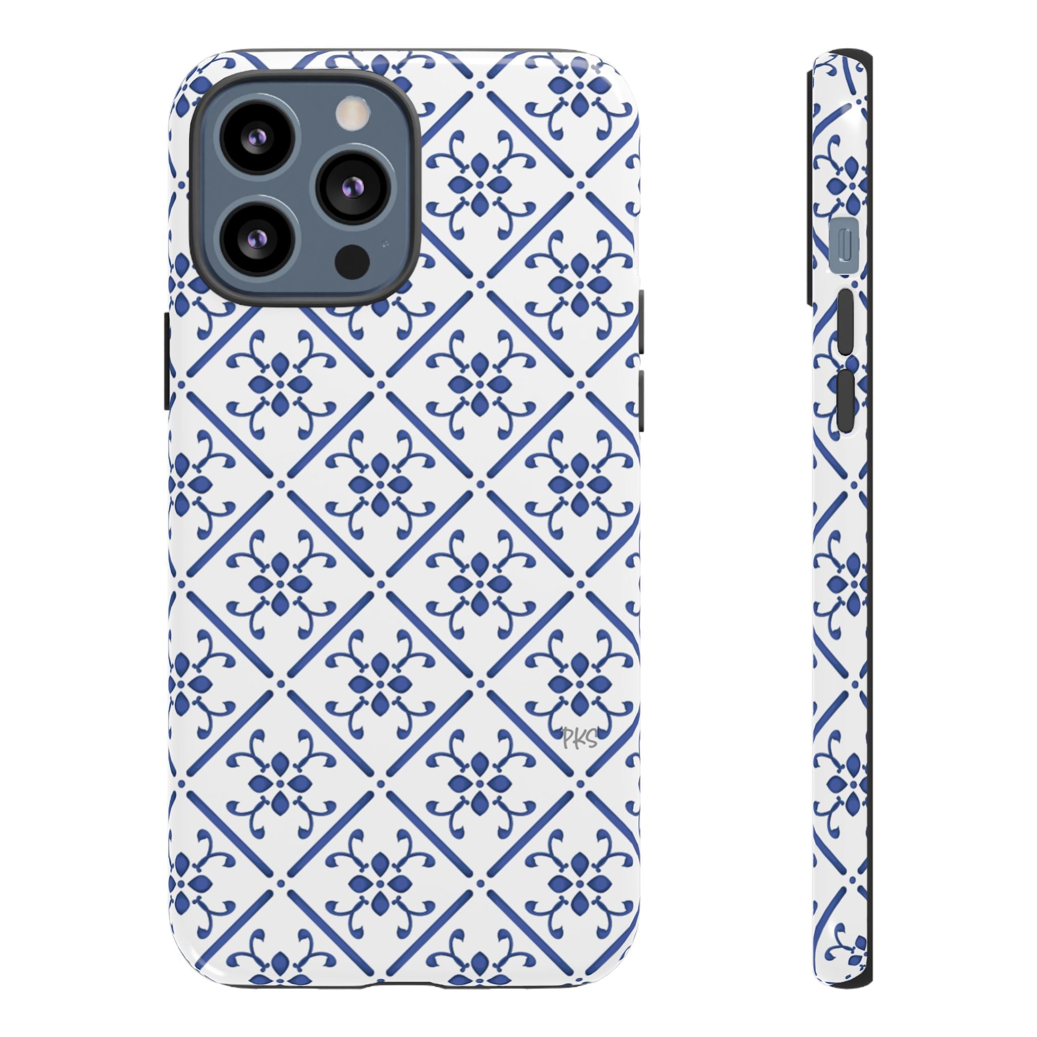Mediterranean Blue Tile Tough Phone Case