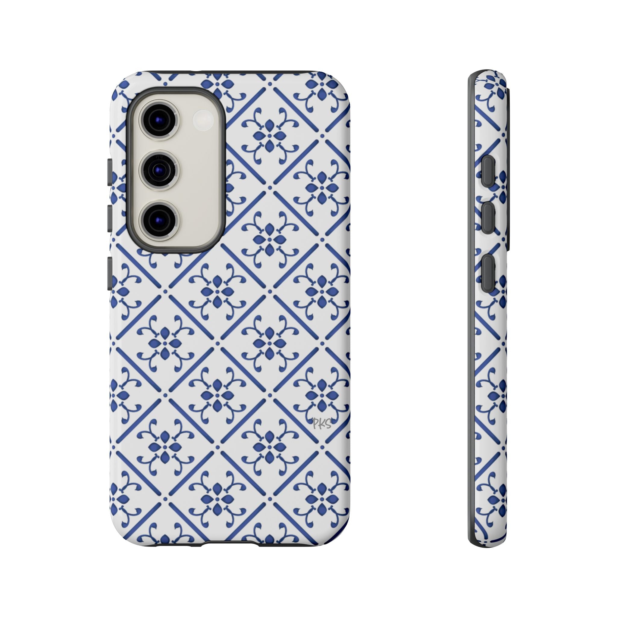 Mediterranean Blue Tile Tough Phone Case