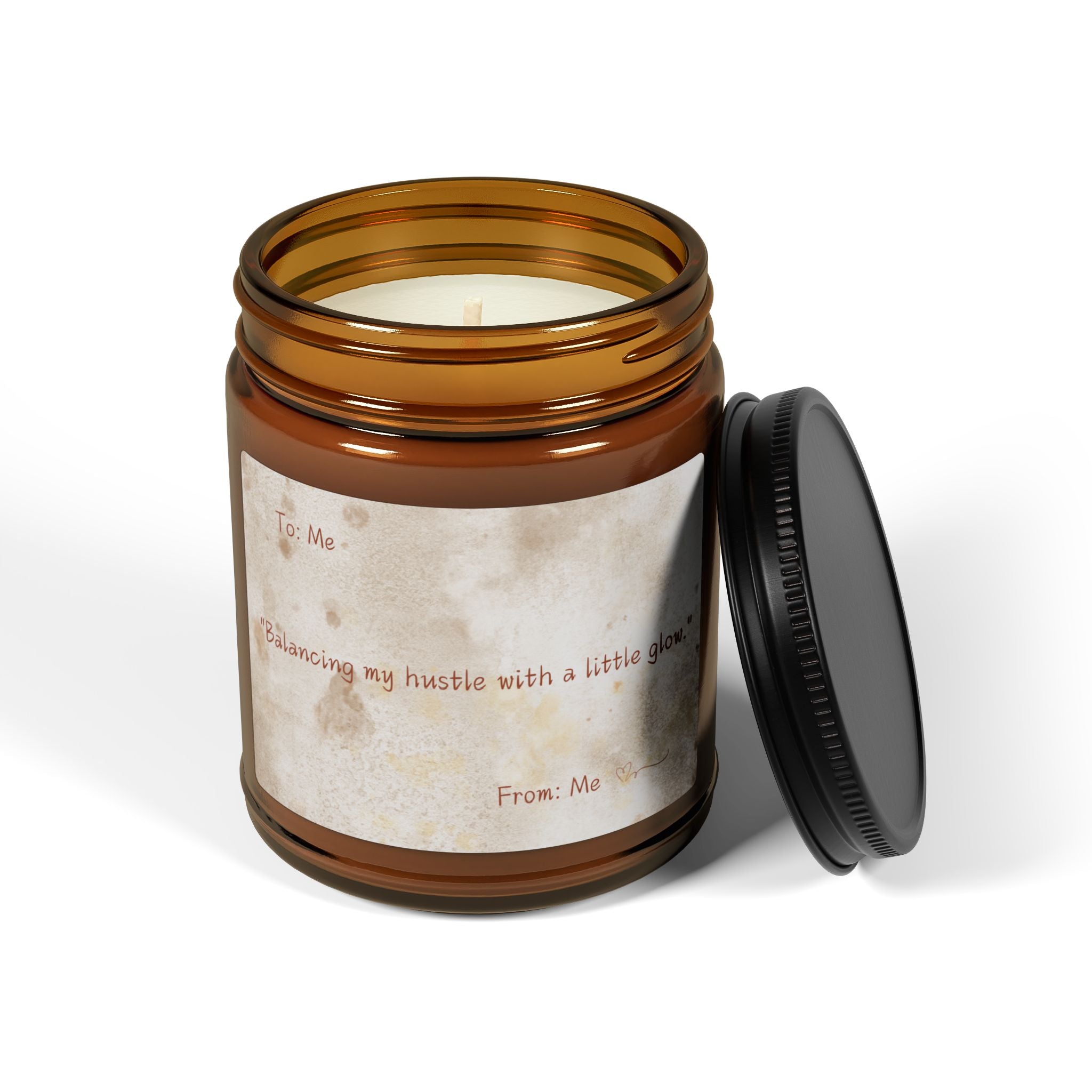 Balancing My Hustle with a Little Glow (Multi-Size, Amber Jar)