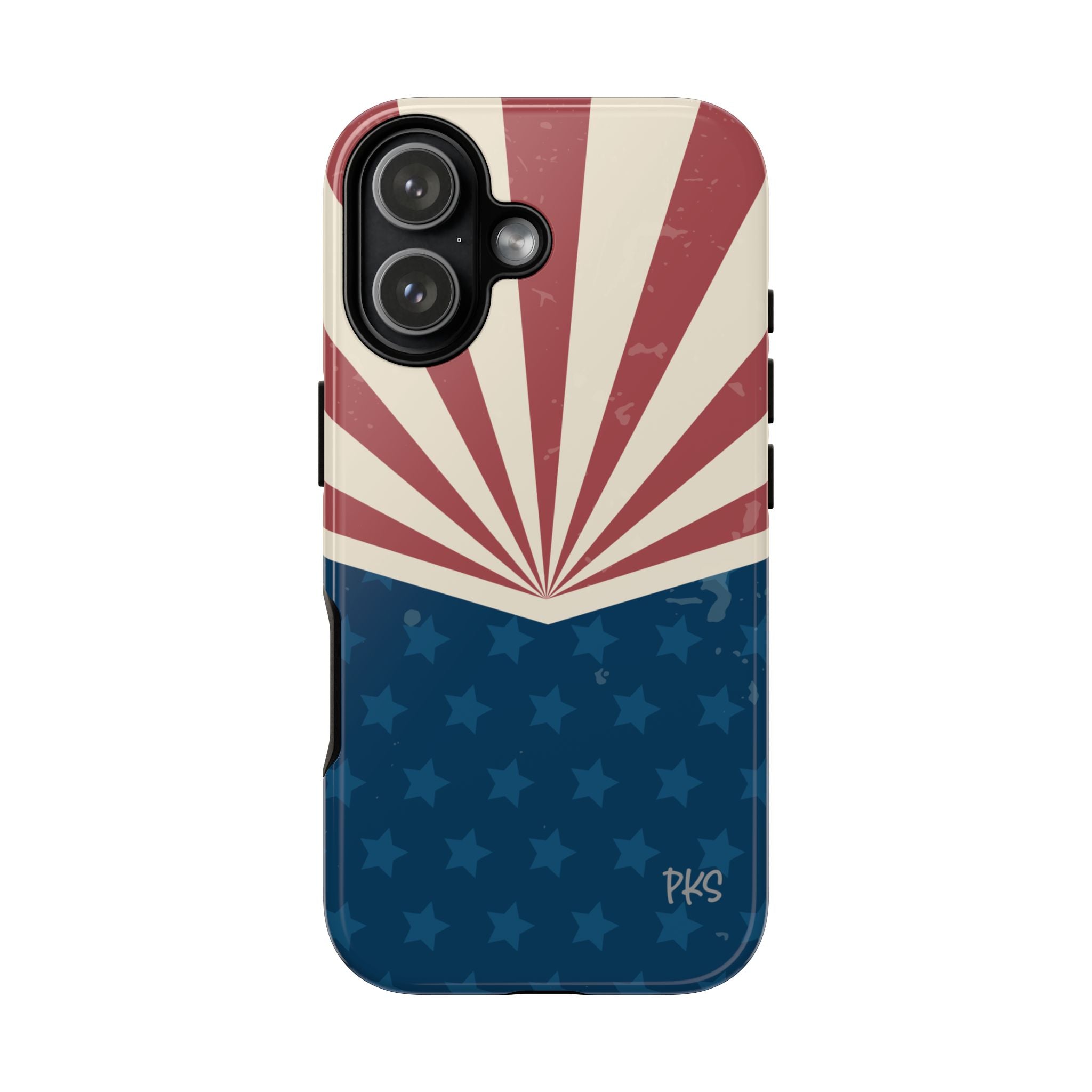 Red White and TRUE Tough Phone Case — Vintage American Flag Design