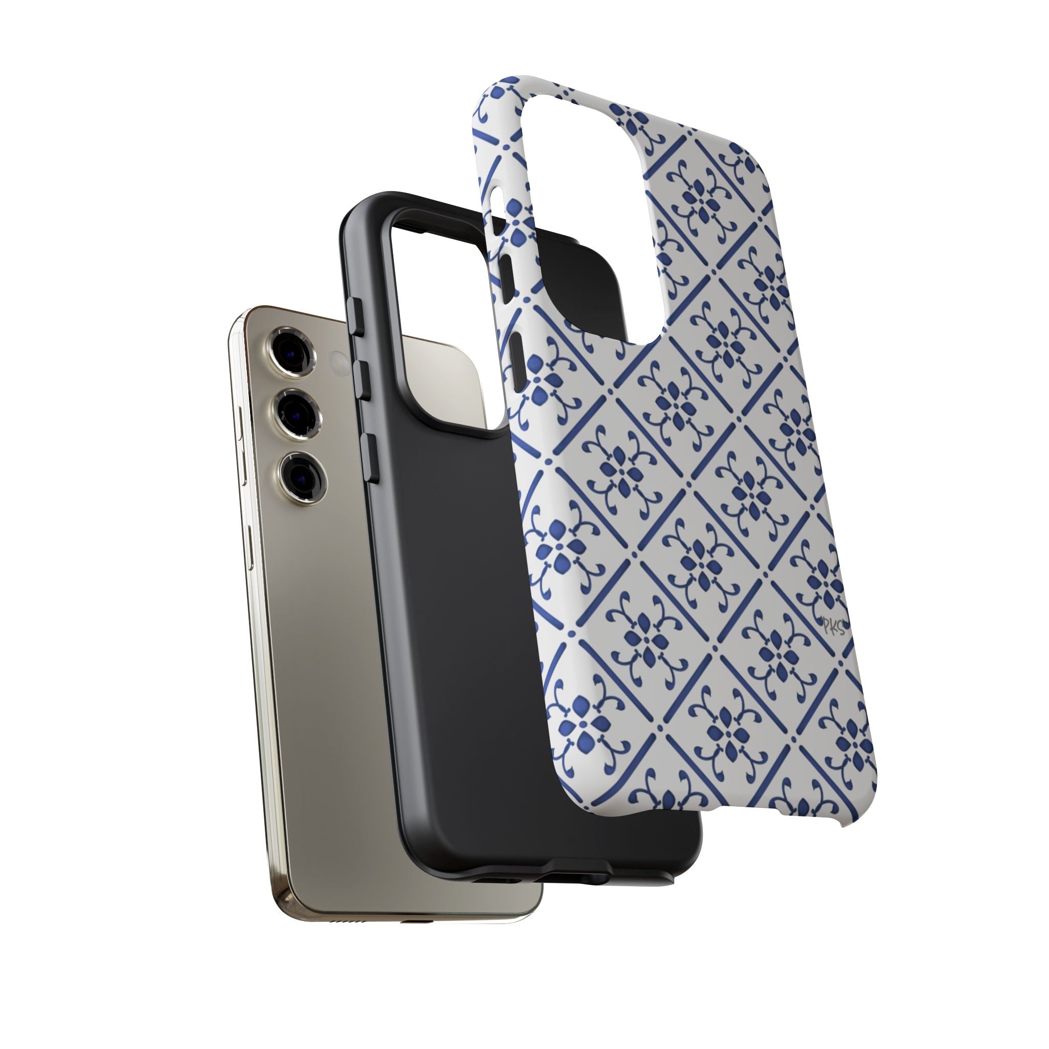 Mediterranean Blue Tile Tough Phone Case