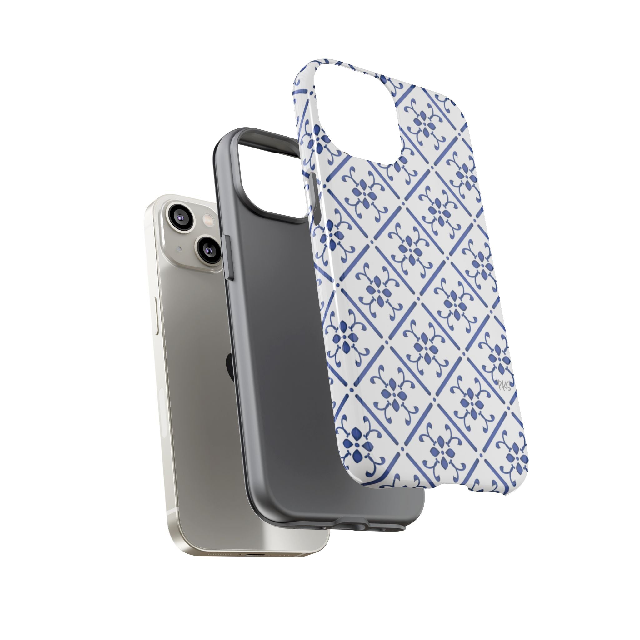 Mediterranean Blue Tile Tough Phone Case