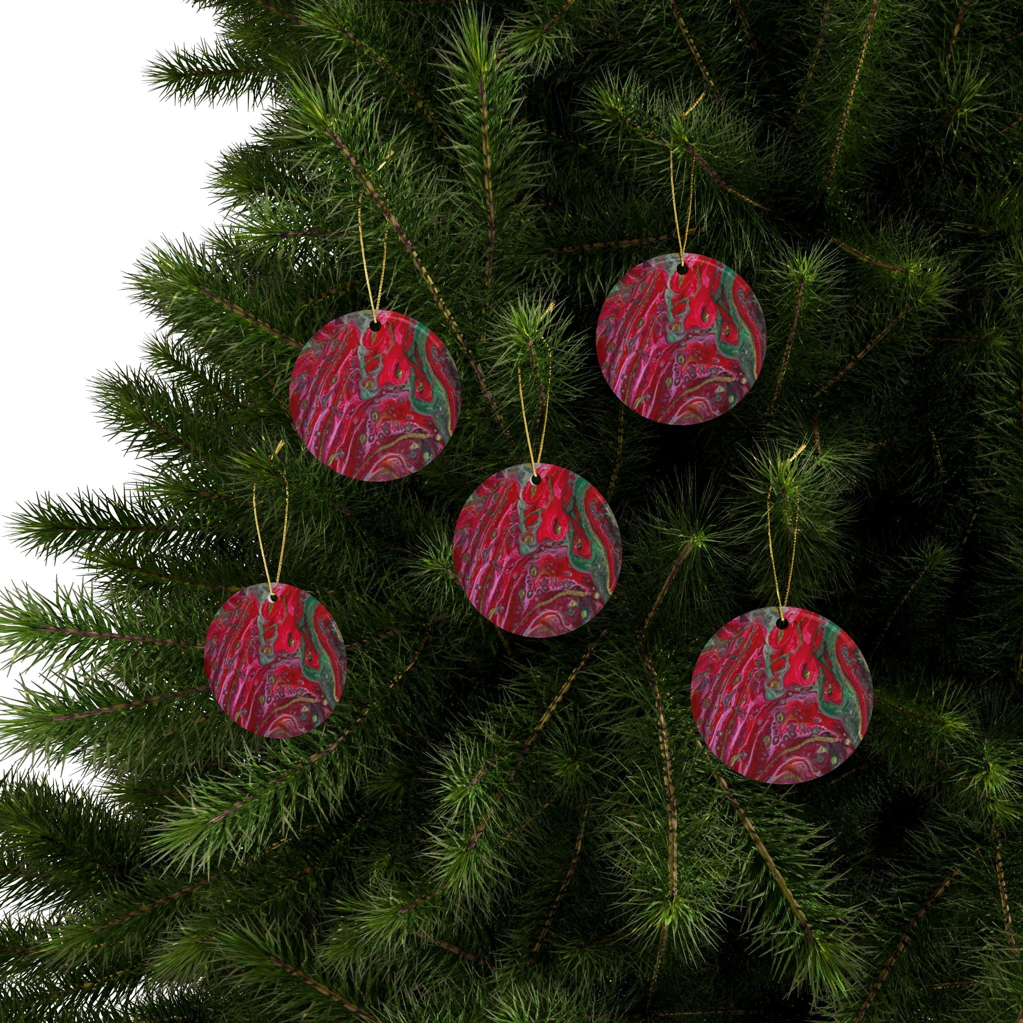 Scarlet Symphony by La Tour Collections for PKS Ceramic Ornaments (1pcs, 5pcs, 10pcs, 20pcs)