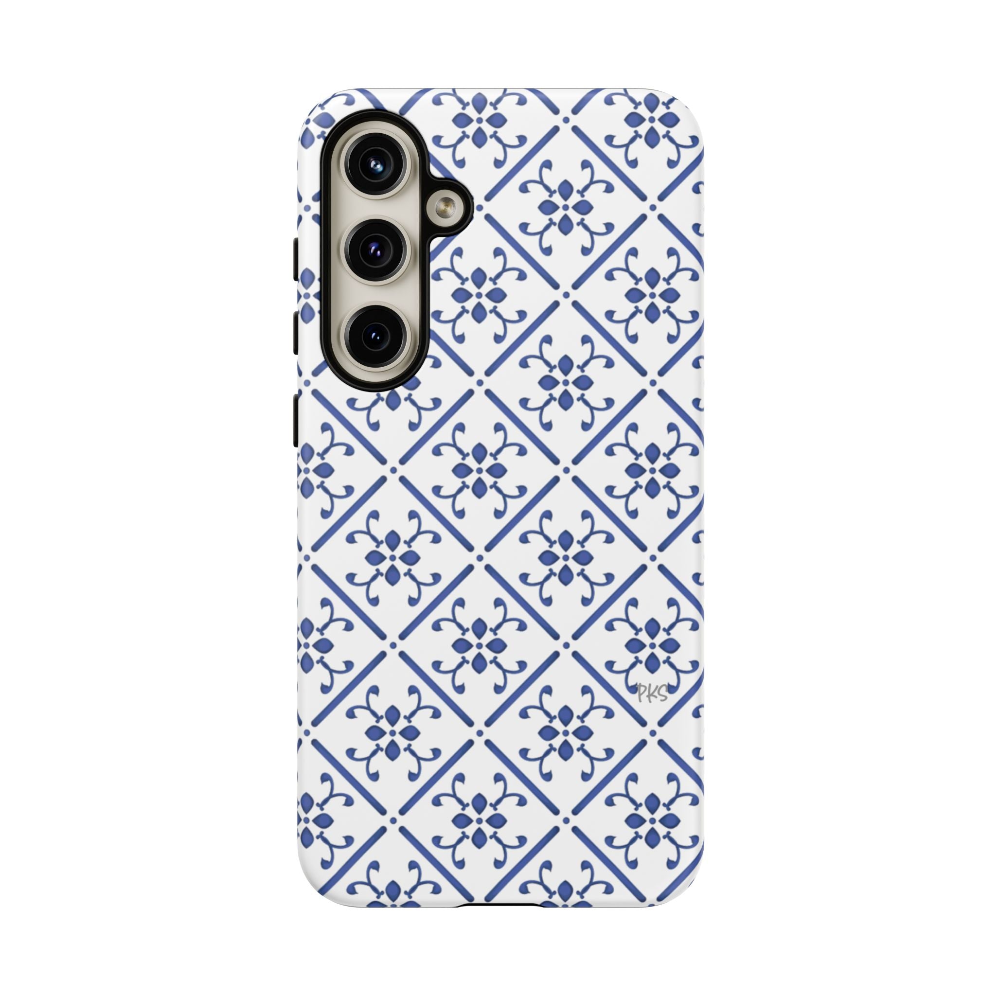 Mediterranean Blue Tile Tough Phone Case