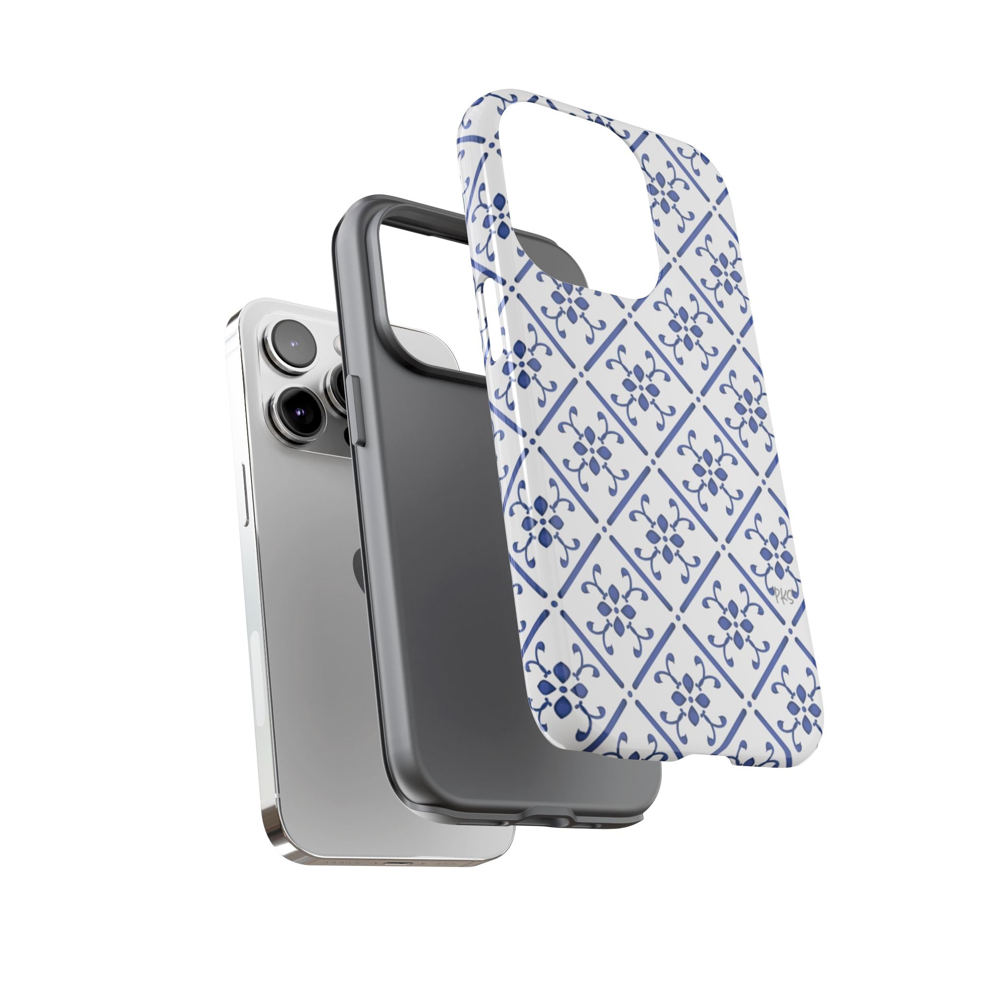 Mediterranean Blue Tile Tough Phone Case