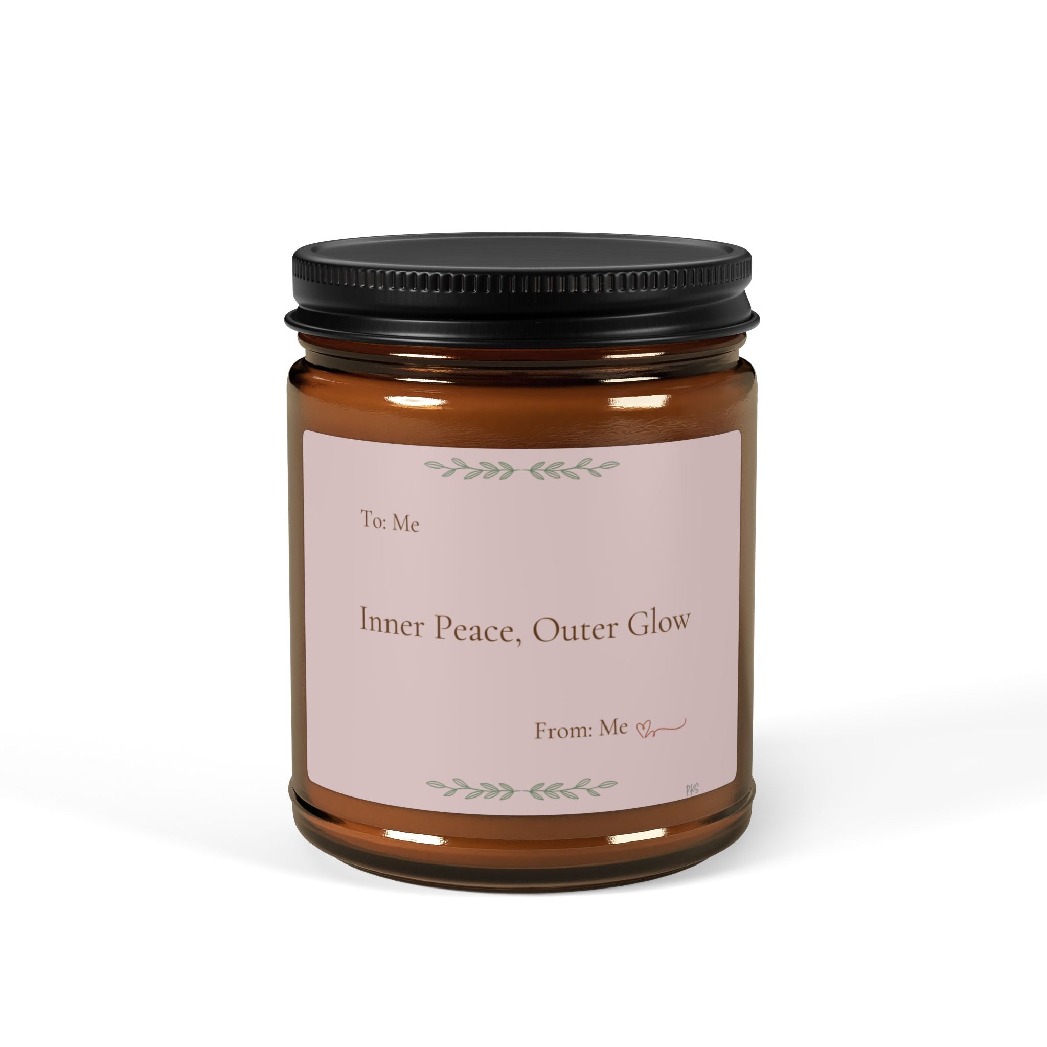 Inner Peace Outer Glow Scented Soy Candle (Multi-Size, Amber Jar)