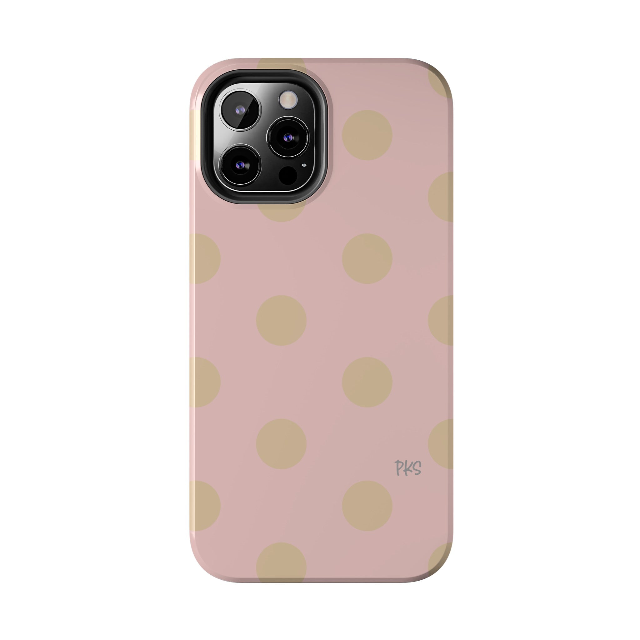 Blush and Taupe Polka Dot Celebration Tough Phone Case
