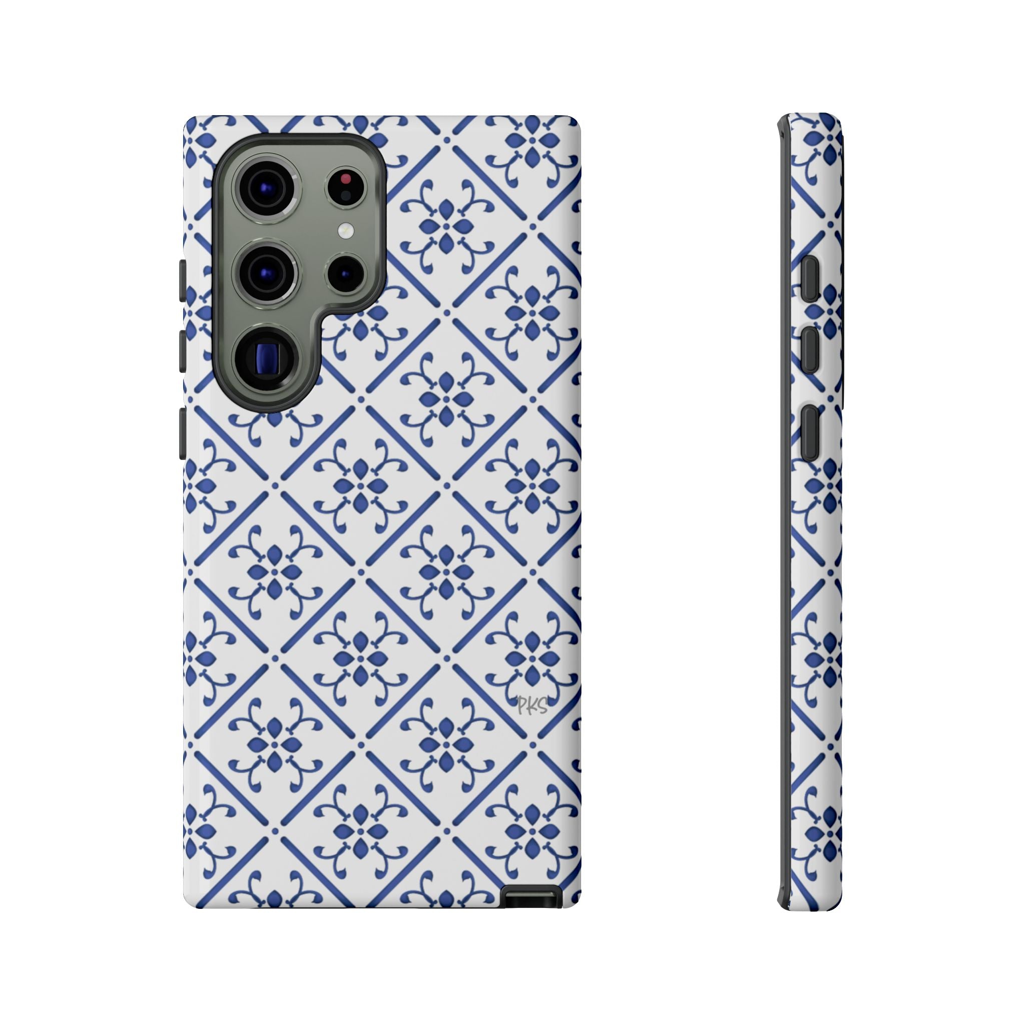 Mediterranean Blue Tile Tough Phone Case