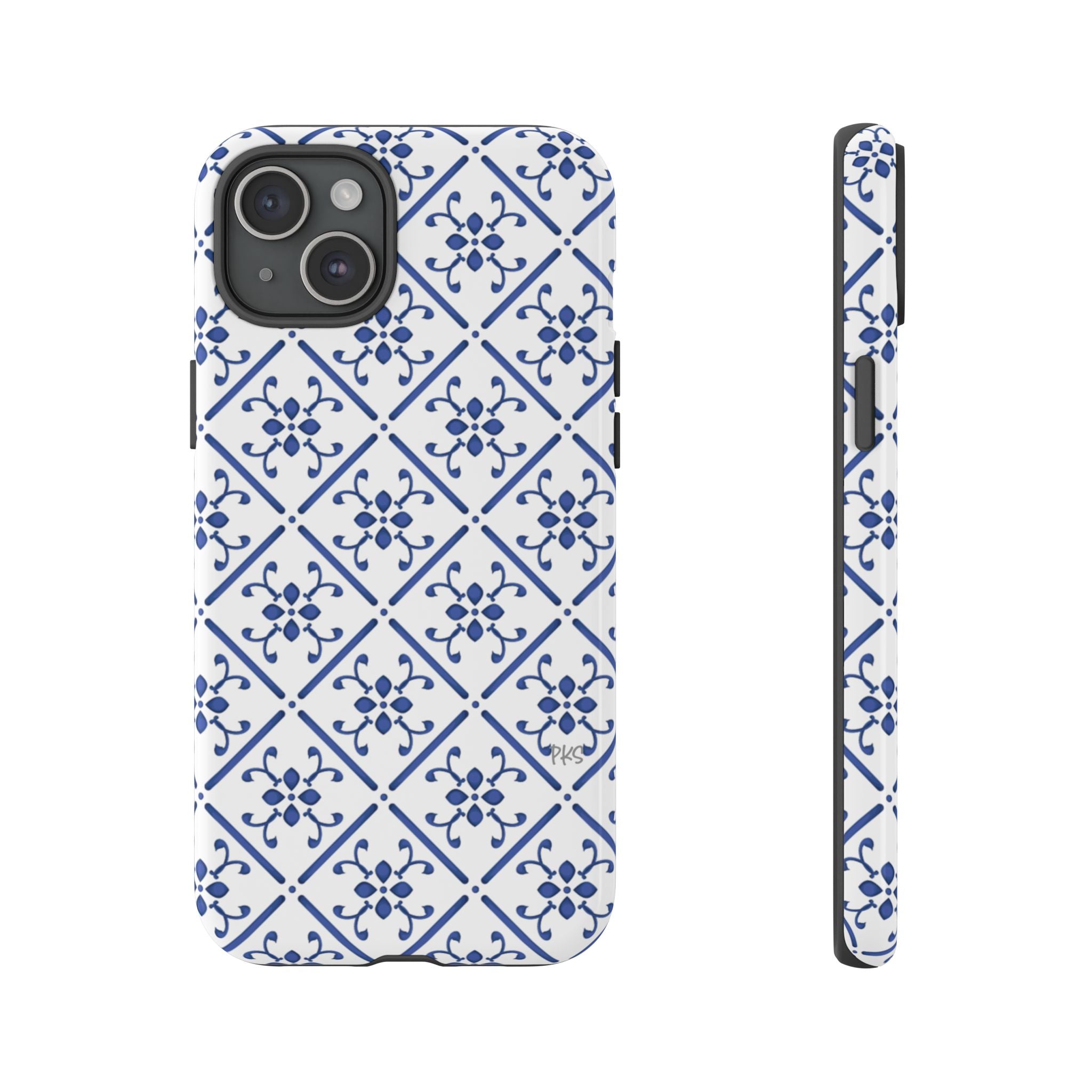 Mediterranean Blue Tile Tough Phone Case