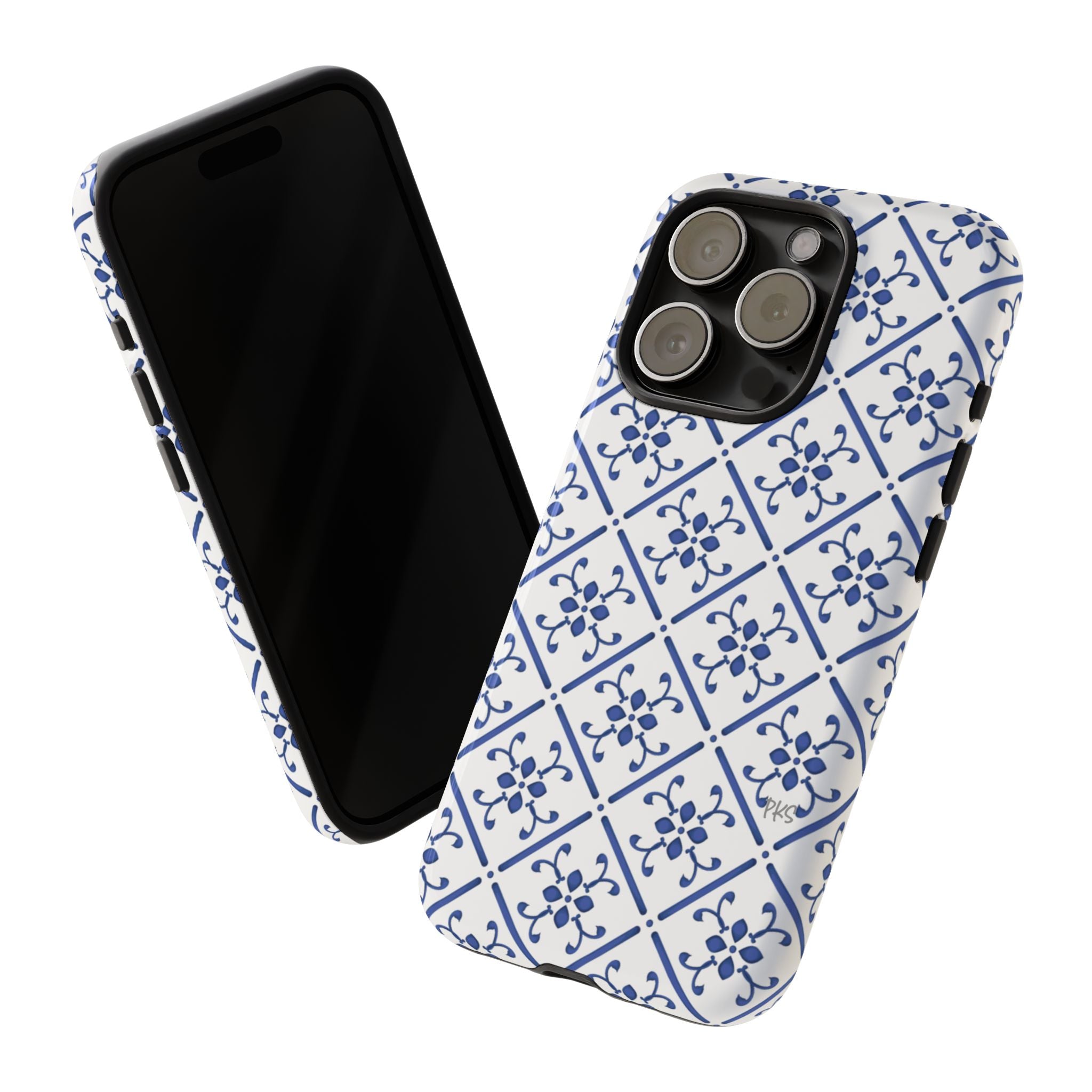 Mediterranean Blue Tile Tough Phone Case