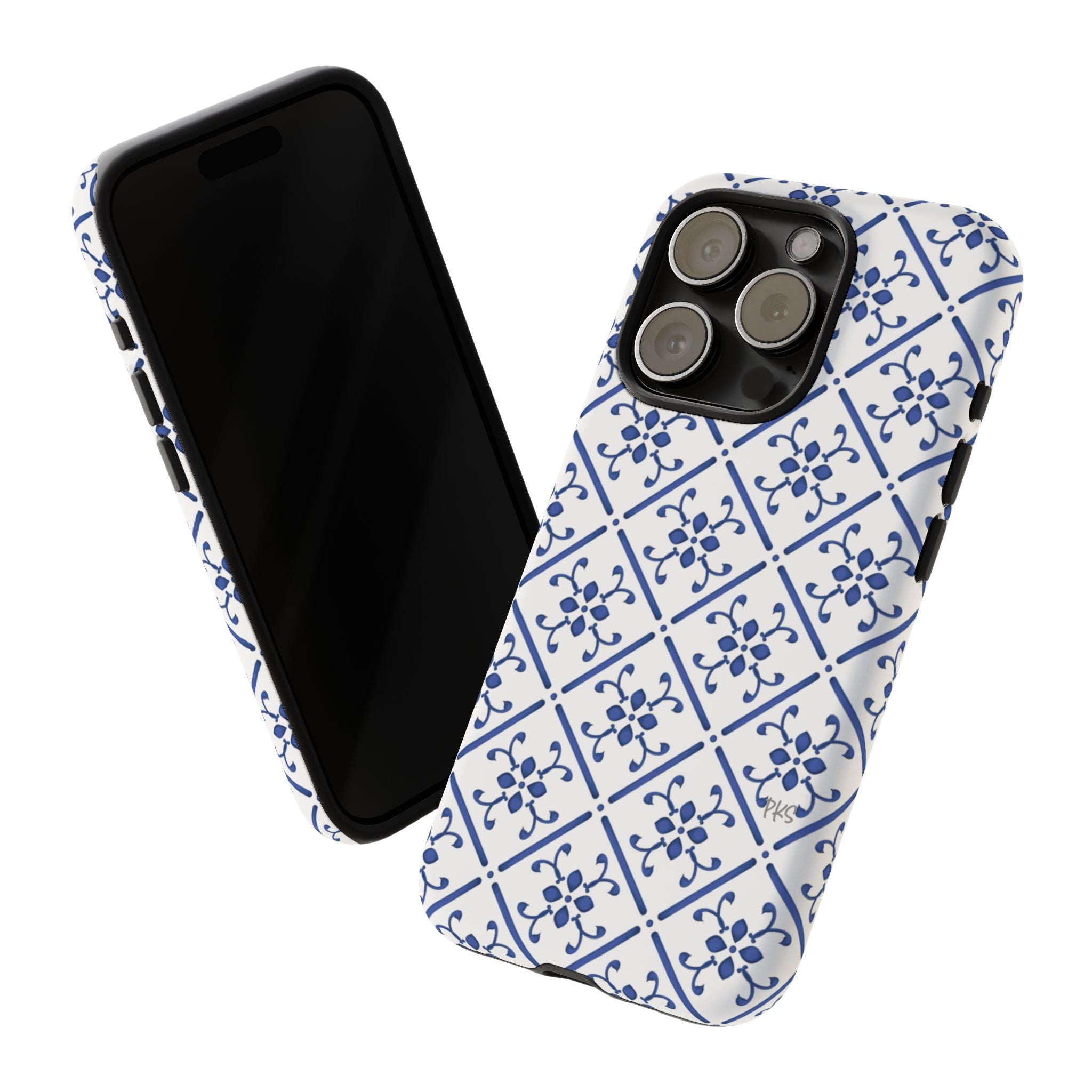Mediterranean Blue Tile Tough Phone Case