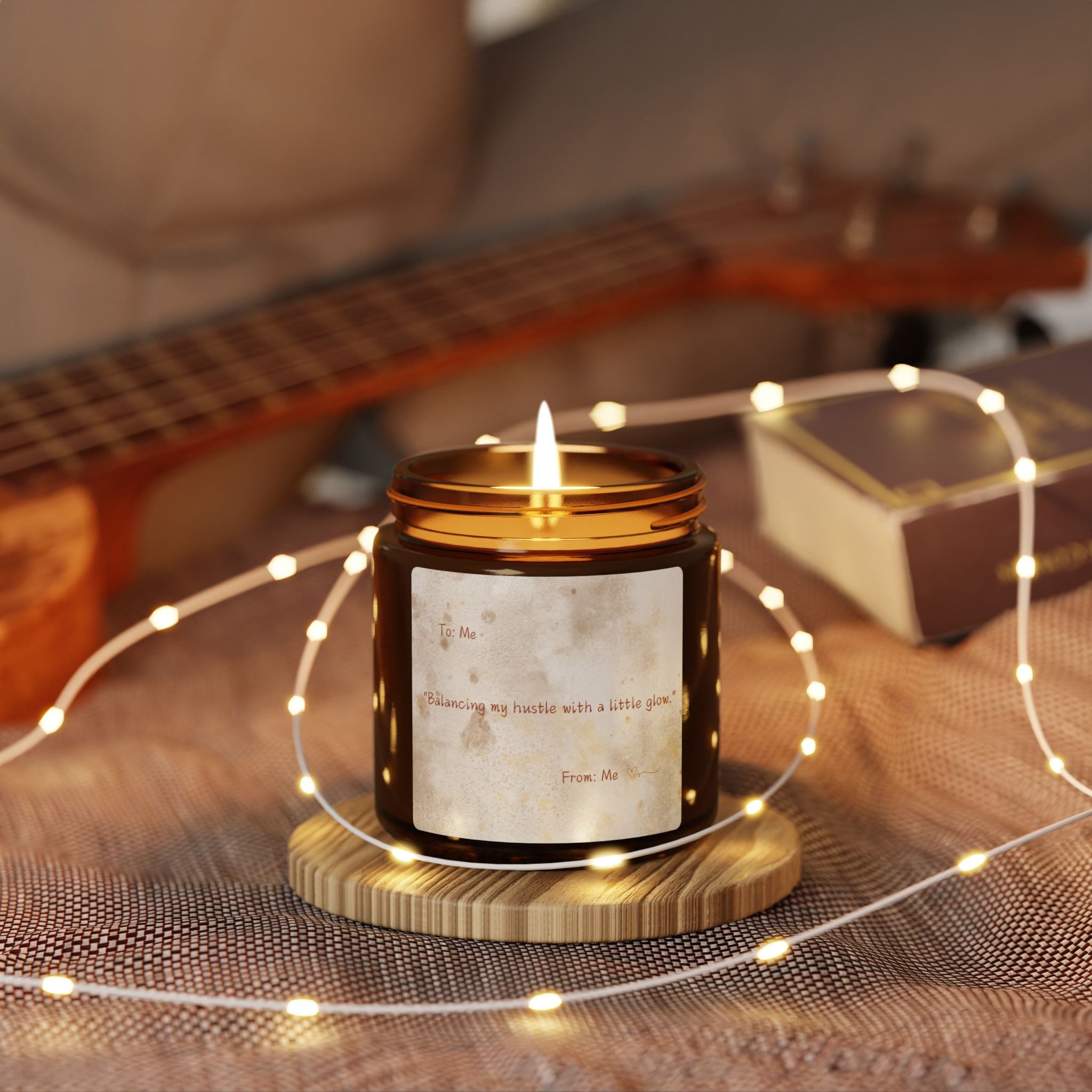 Balancing My Hustle with a Little Glow (Multi-Size, Amber Jar)