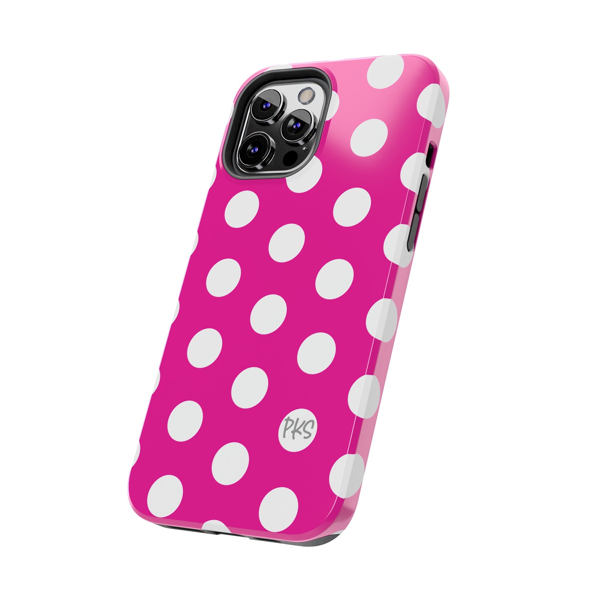 Fushia and White Polka Dot Celebration Tough Phone Case