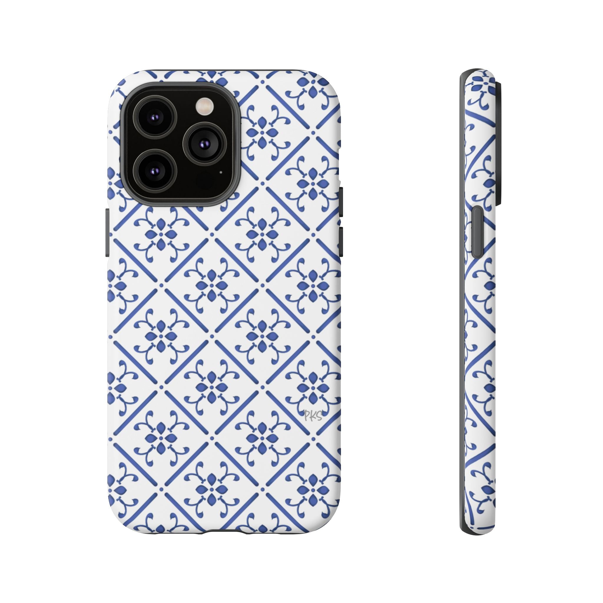 Mediterranean Blue Tile Tough Phone Case