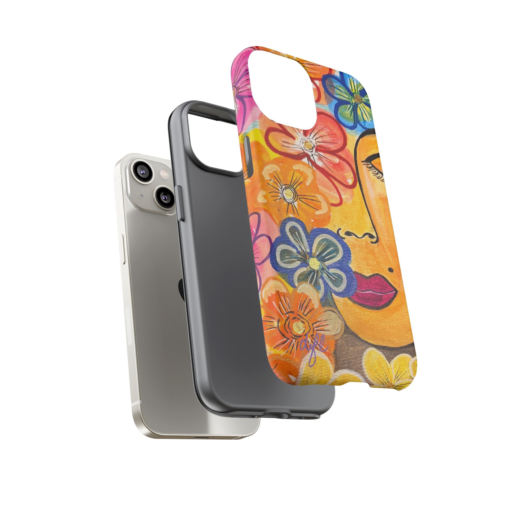 La Tour Collections Presents Allegrah - A Colorful Floral Tough Phone Case - The ULTIMATE Protection for your Phone
