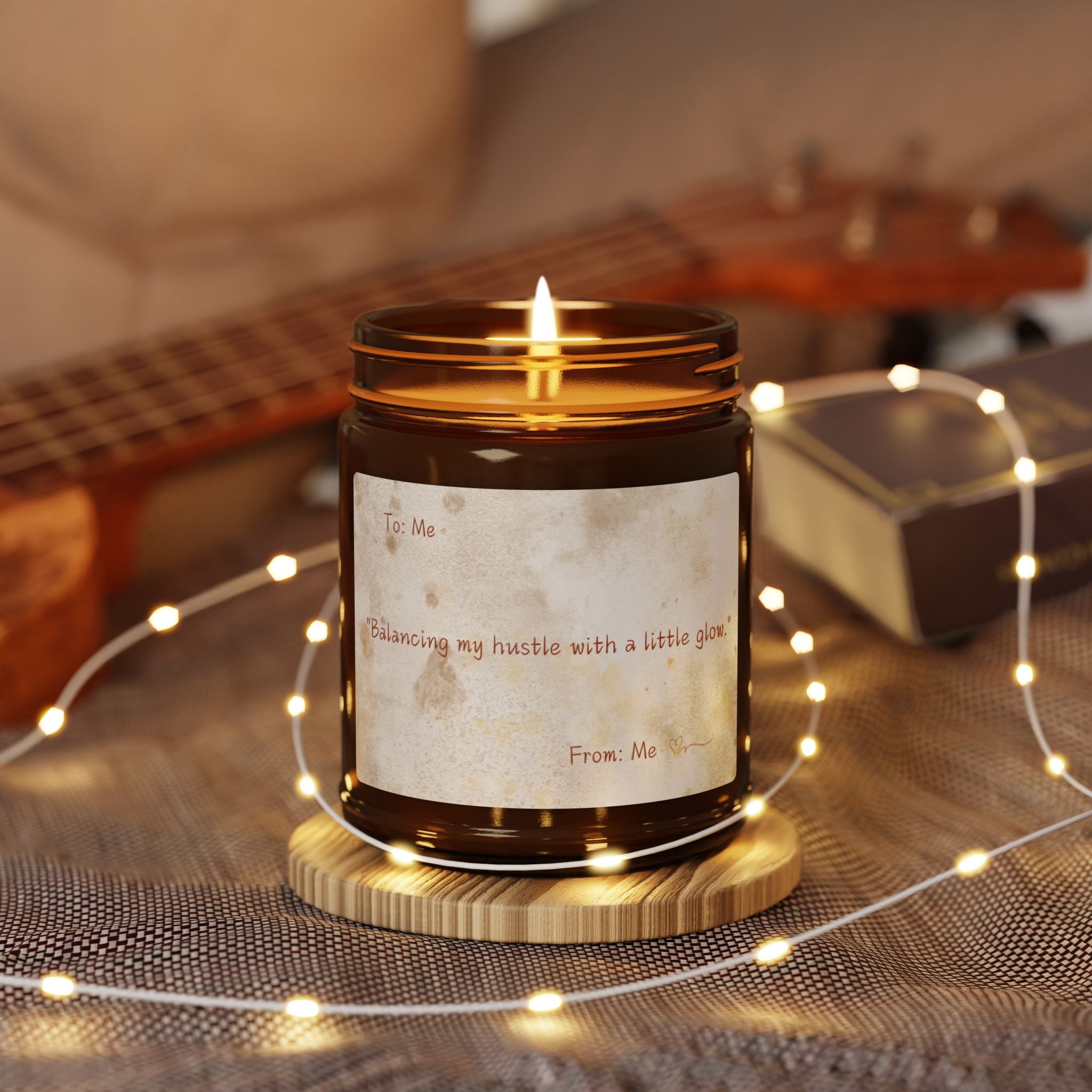 Balancing My Hustle with a Little Glow (Multi-Size, Amber Jar)