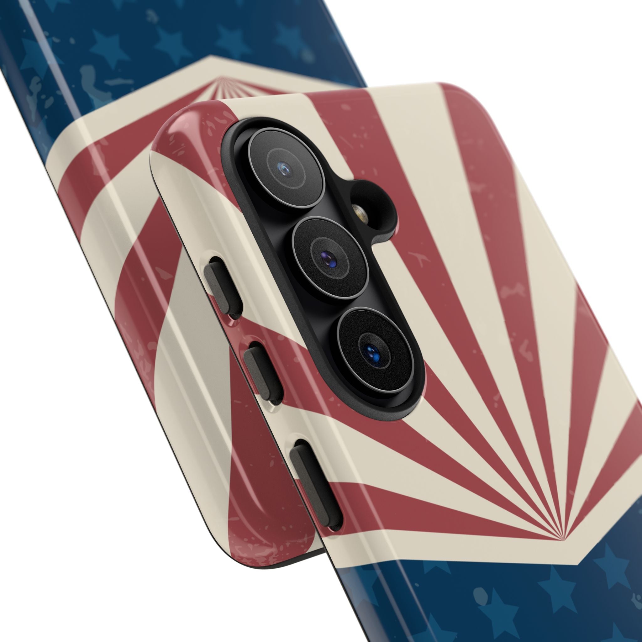 Red White and TRUE Tough Phone Case — Vintage American Flag Design