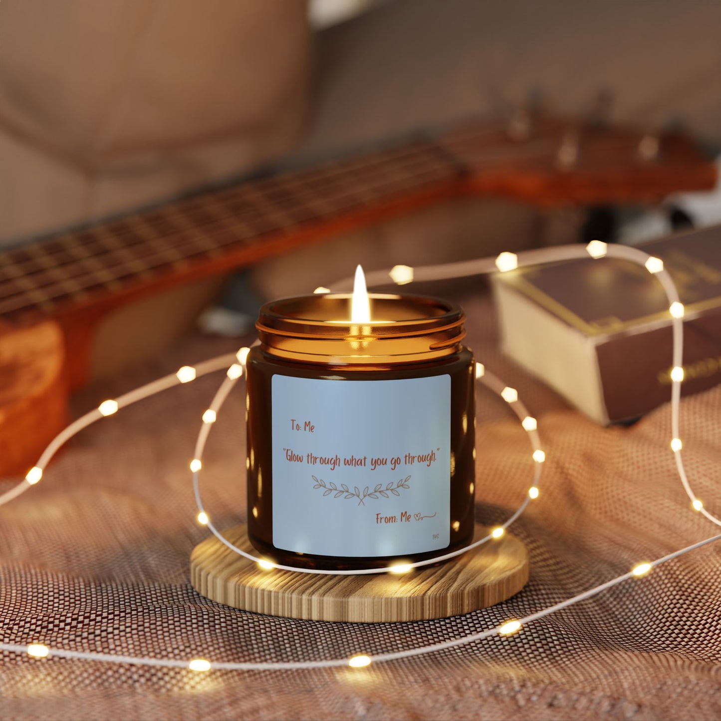 Glow Through What you go Through Scented Soy Candle (Multi-Size, Amber Jar)