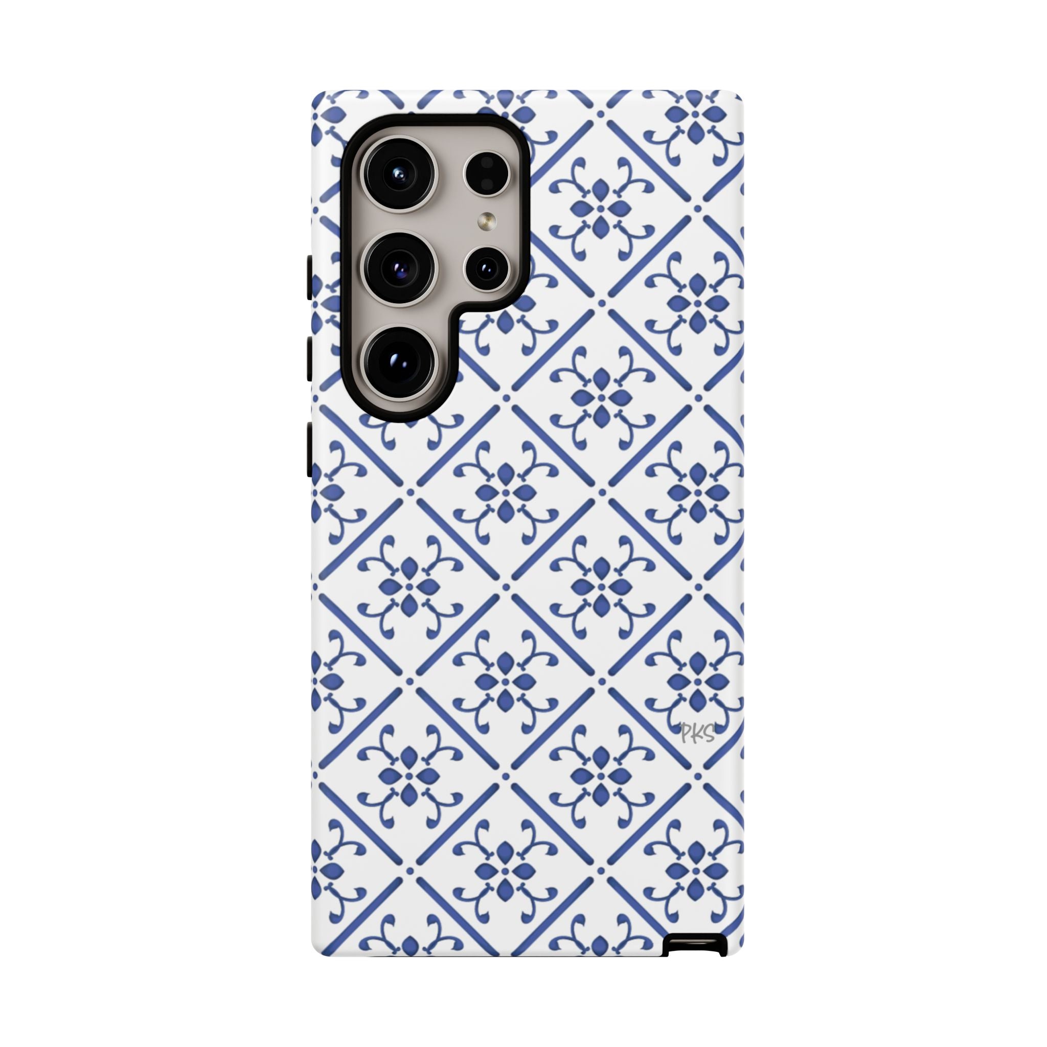 Mediterranean Blue Tile Tough Phone Case