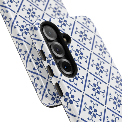 Mediterranean Blue Tile Tough Phone Case