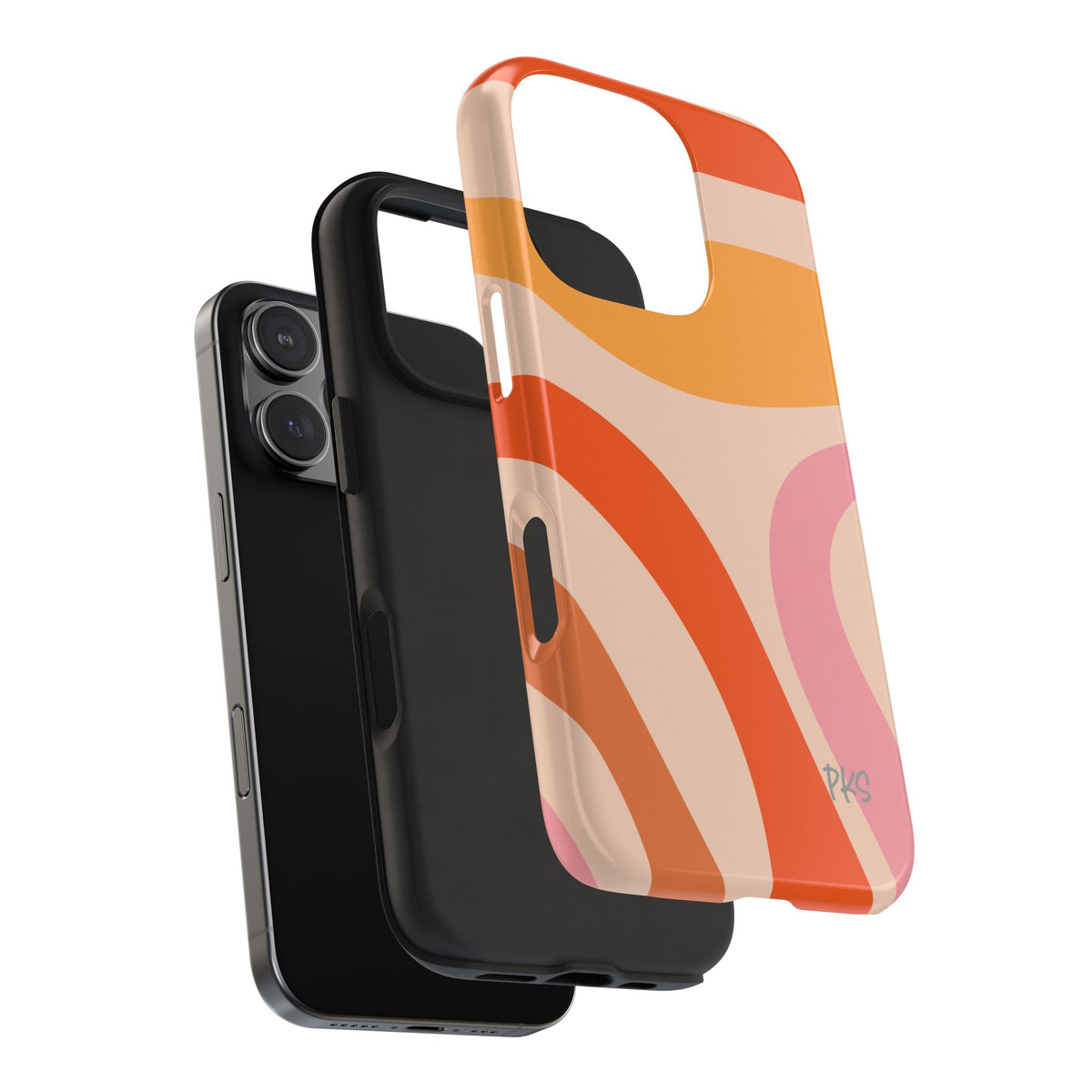 Slow Flow — Colorful Abstract Curves Protective Cover