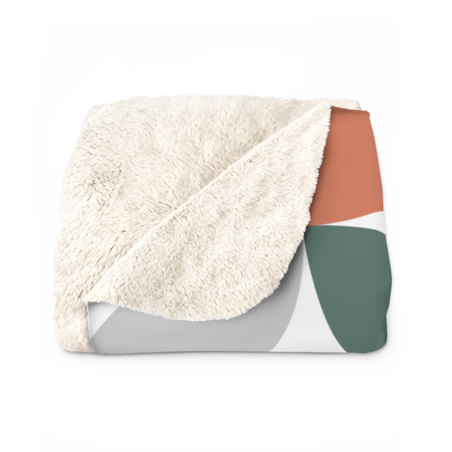 Modern Leaves Sherpa Fleece Blanket