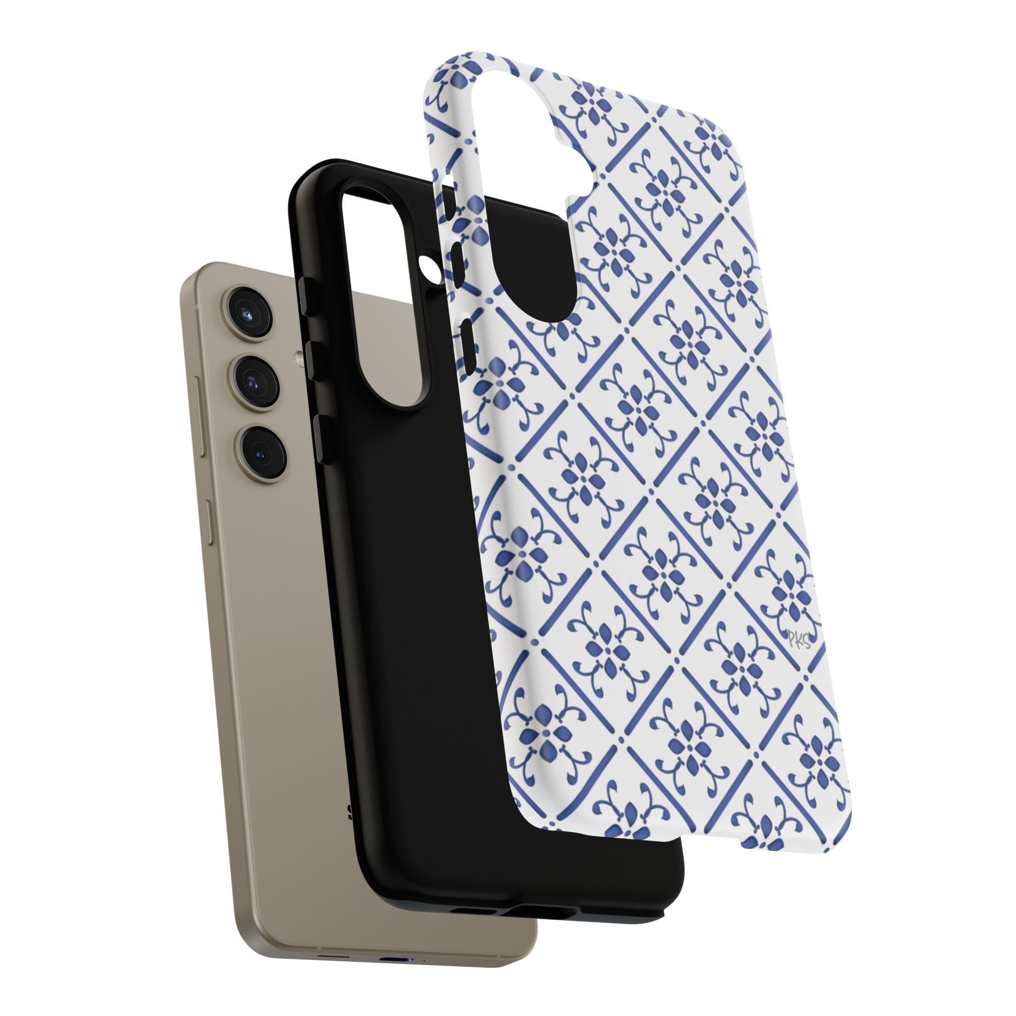 Mediterranean Blue Tile Tough Phone Case