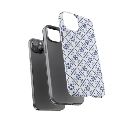 Mediterranean Blue Tile Tough Phone Case