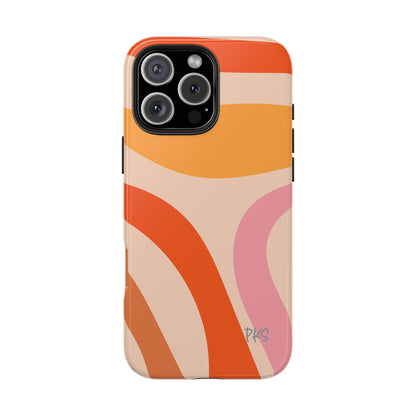 Slow Flow — Colorful Abstract Curves Protective Cover