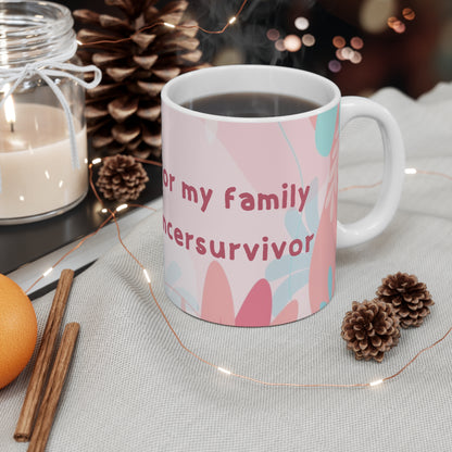 Grateful for My Family #breastcancersurvivor Mug 11oz