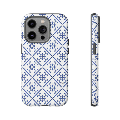 Mediterranean Blue Tile Tough Phone Case