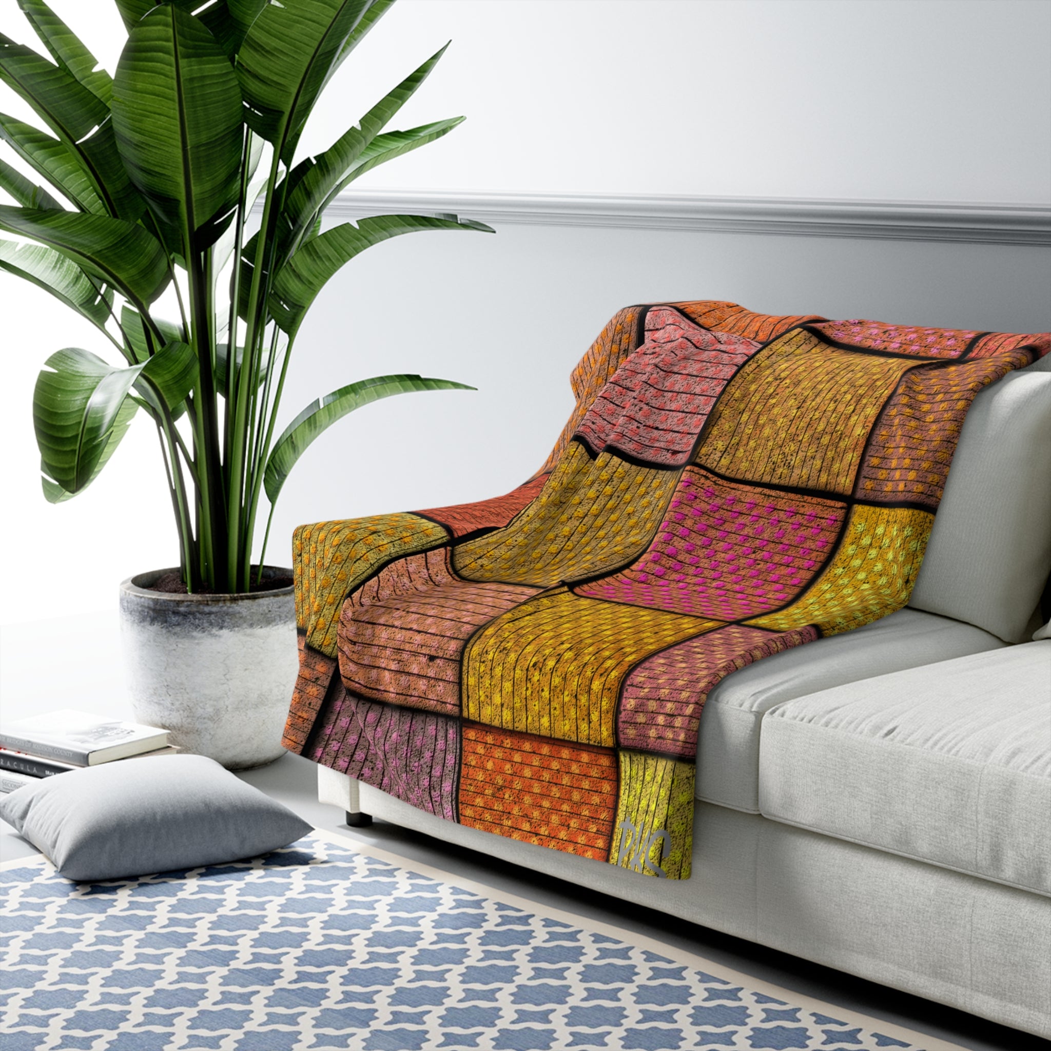 Autumn Hugs Sherpa Fleece Blanket