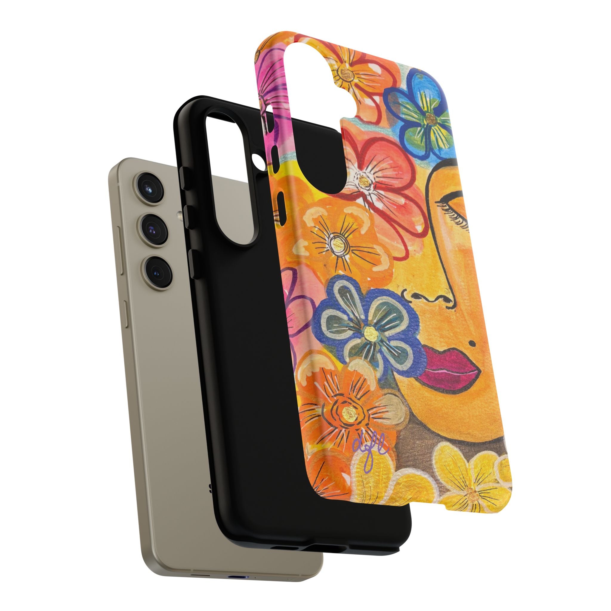 La Tour Collections Presents Allegrah - A Colorful Floral Tough Phone Case - The ULTIMATE Protection for your Phone