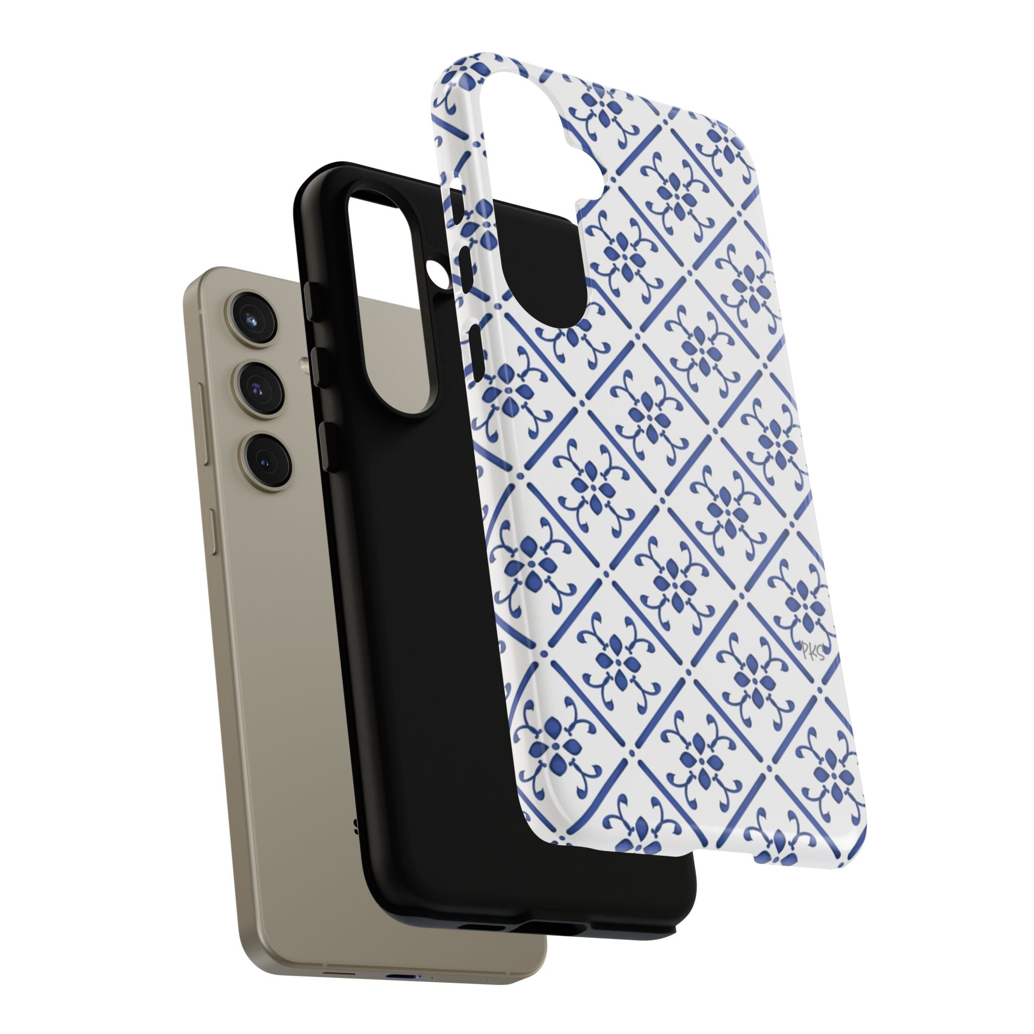 Mediterranean Blue Tile Tough Phone Case