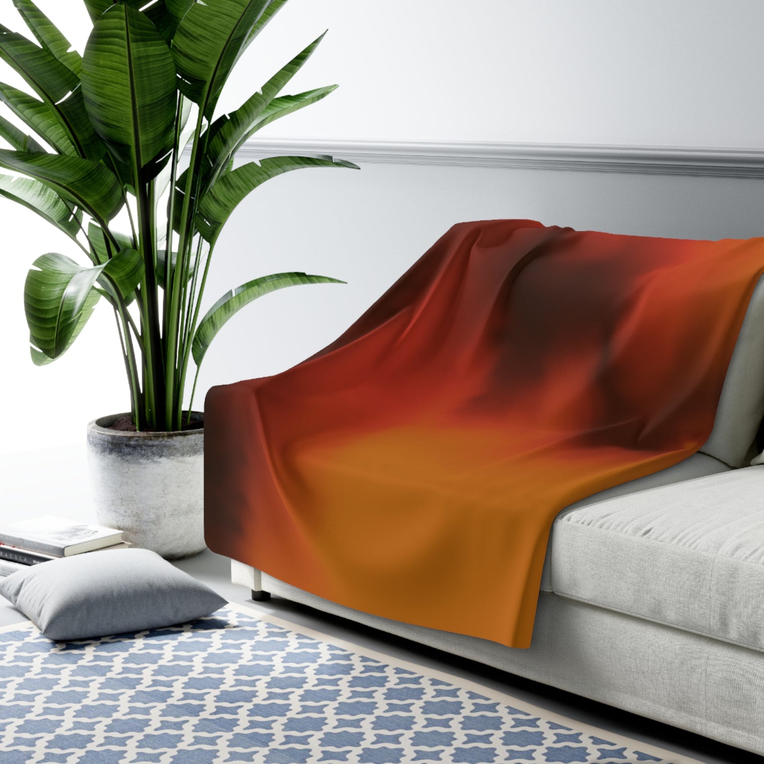 Autumn Fire Sherpa Fleece Blanket