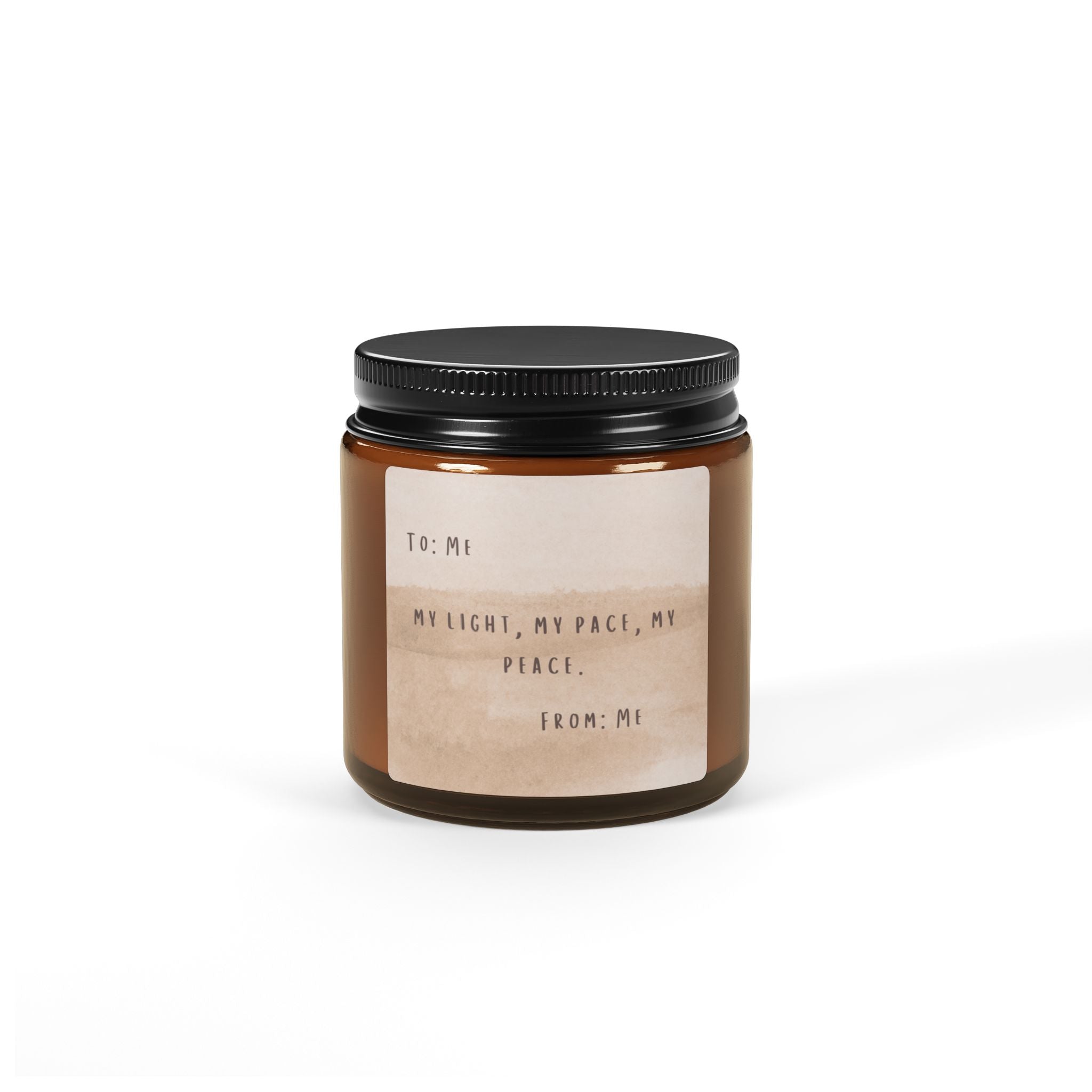 My Light, My Pace, My Peace Scented Soy Candle (Multi-Size, Amber Jar)