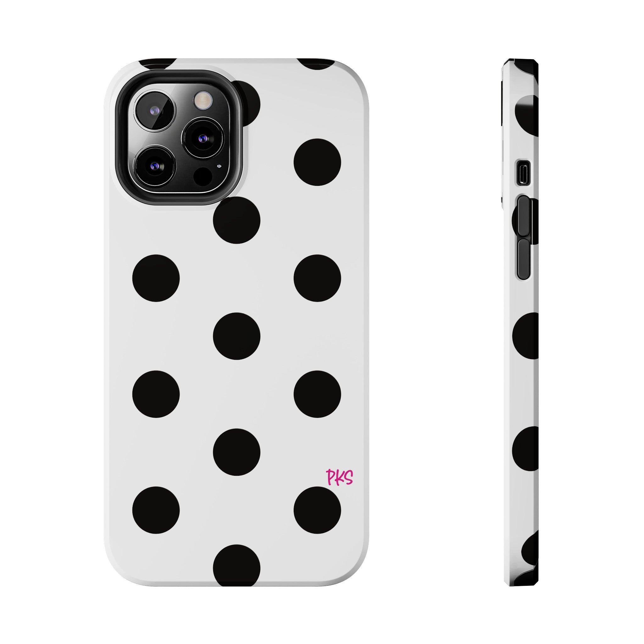 Black and White Polka Dot Celebration Tough Phone Case